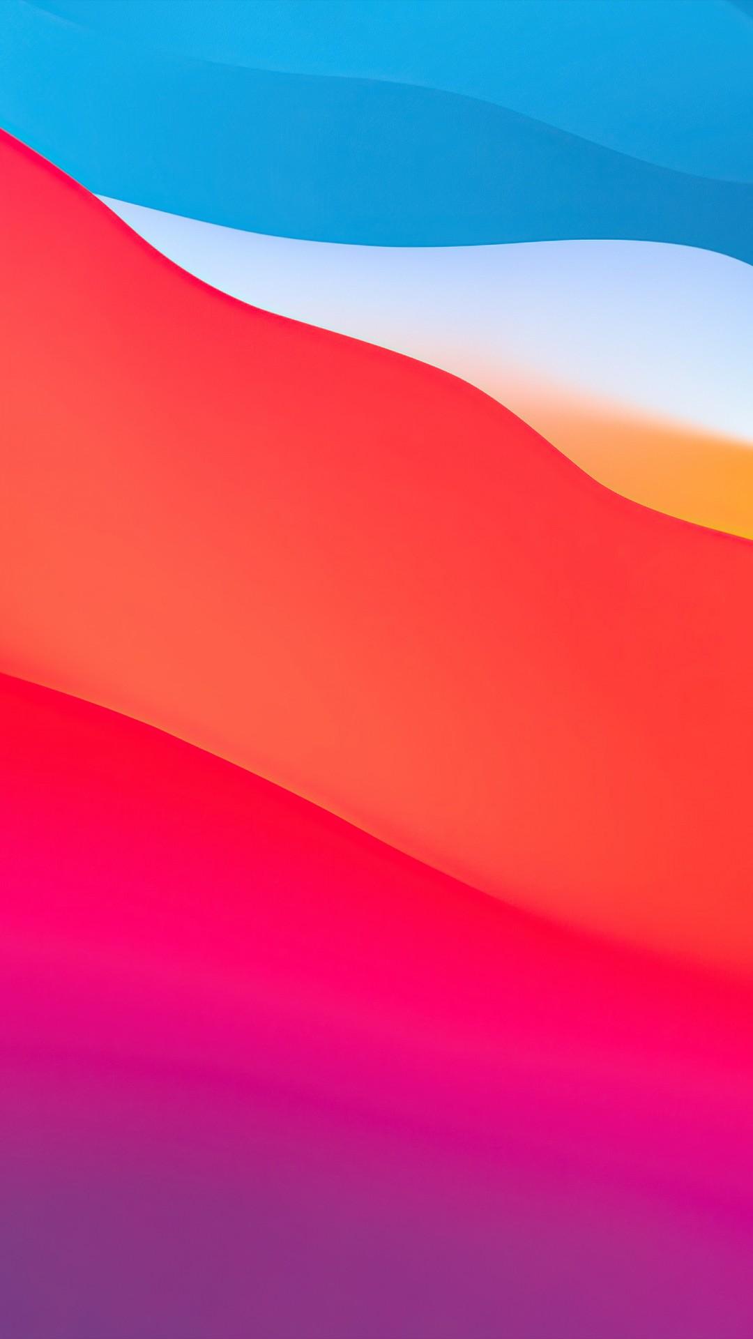 1080x1920 Ios 14 Stock Blue White Red HD 4K Abstract Wallpaper