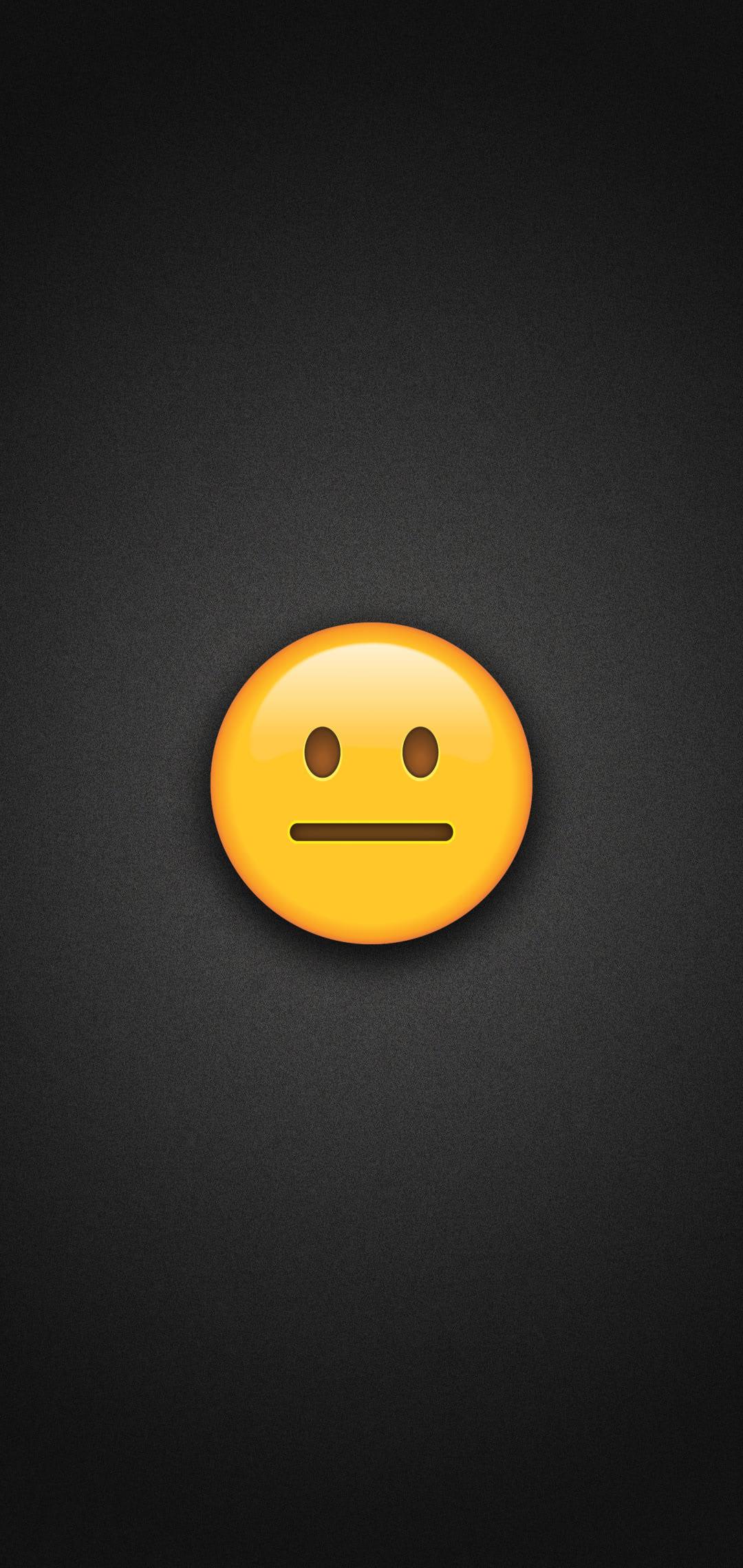 1080x2280 Emoji Neutral Face Emoji Phone Wallpaper 14