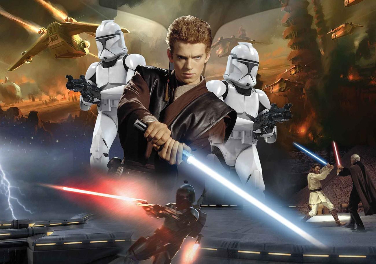 1300x913 Star Wars Attack Clones Anakin Skywalker Wall Paper Mural. Buy at