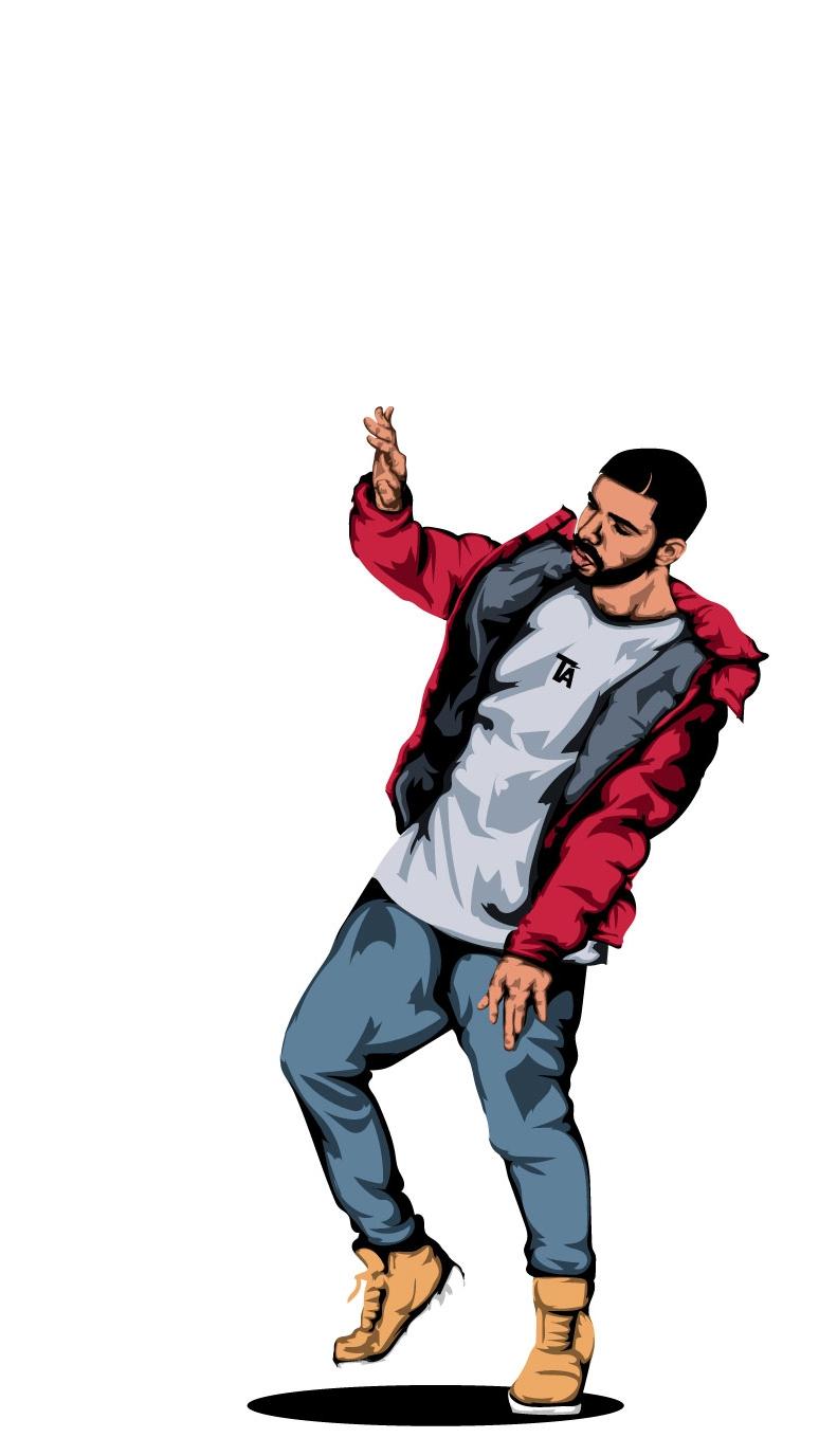 774x1376 Drake iPhone Wallpaper Cartoon