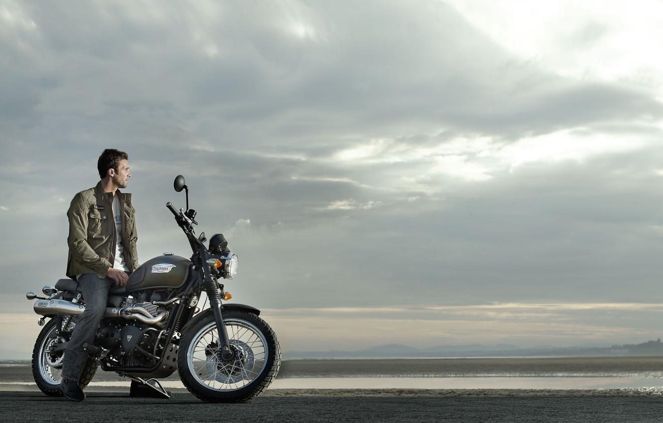 1332x850 Wallpaper motorcycle, Triumph, Scrambler image for desktop, section мотоциклы