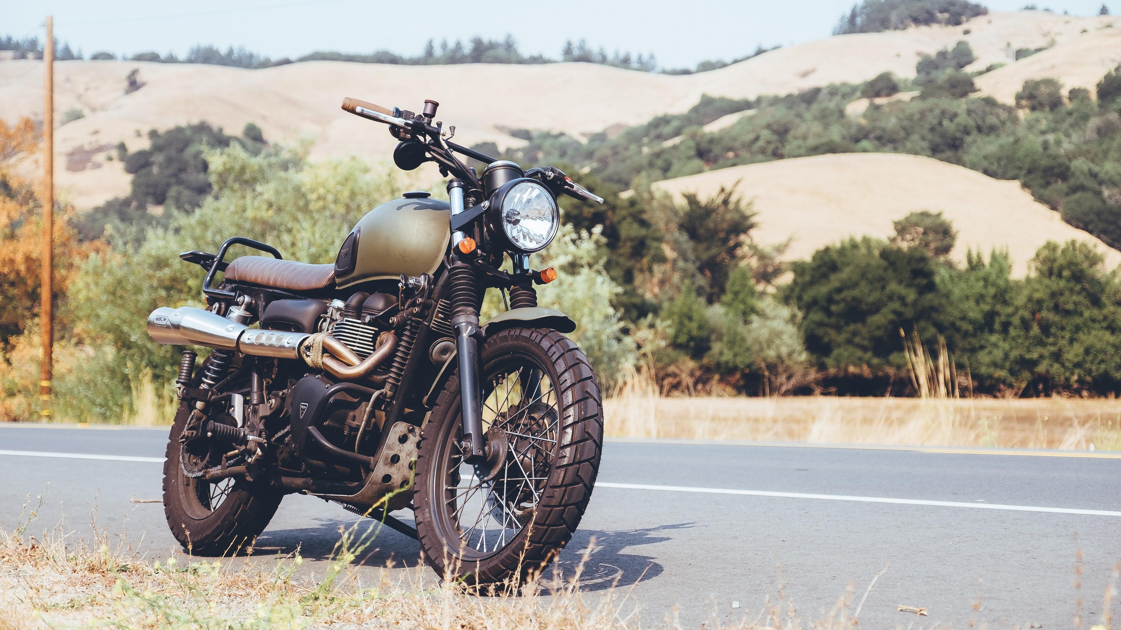 3840x2160 Wallpaper Retro Motorcycle Side View Scrambler 900 2015