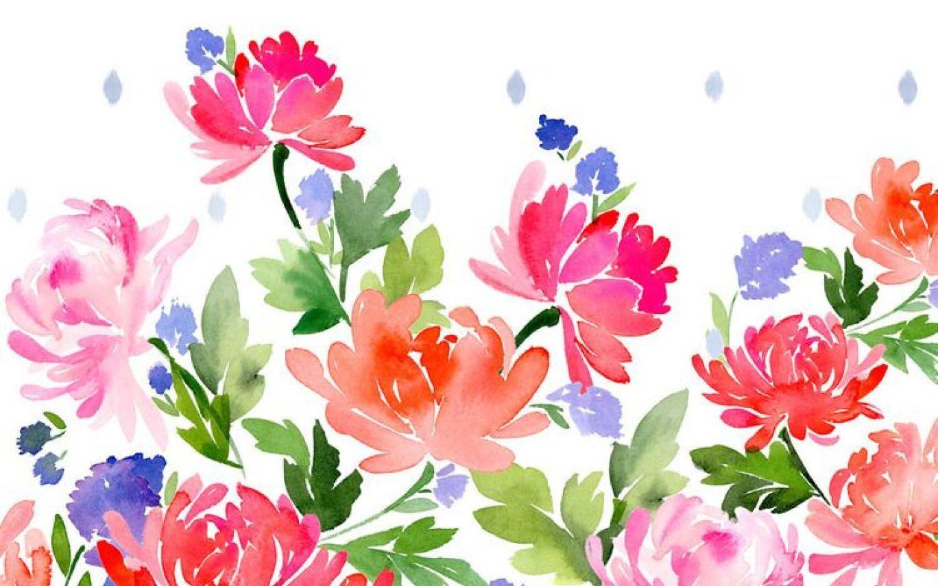 Watercolor Flower Computer Wallpapers - Top Free Watercolor Flower ...