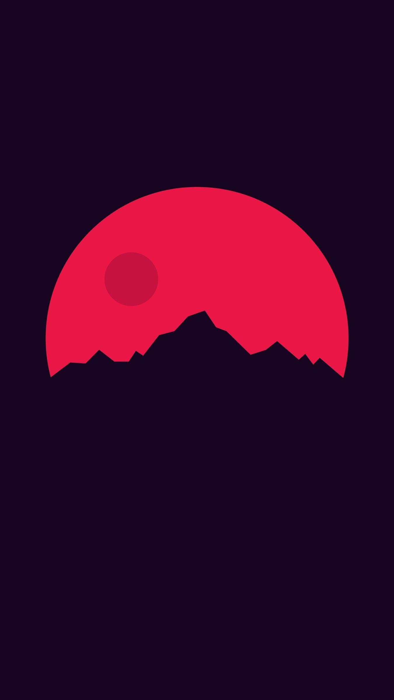 1350x2400 Sunset Minimal Background HD Wallpaper