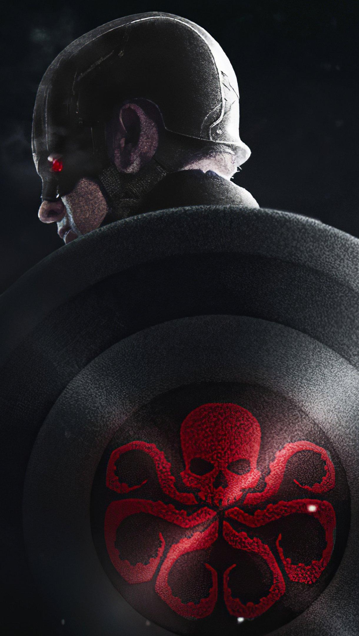 1220x2160 Hydra Captain America Wallpaper 4K for iPhone and Mobile Phone