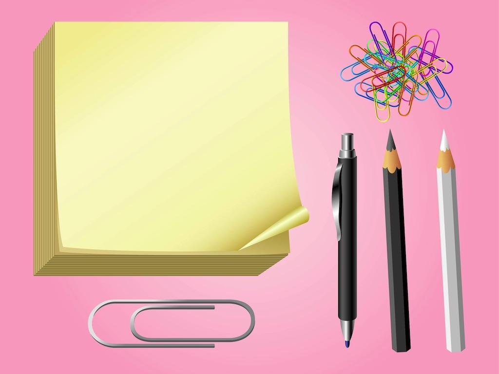 1024x768 Office Supplies Vector Graphics Vector Art & Graphics