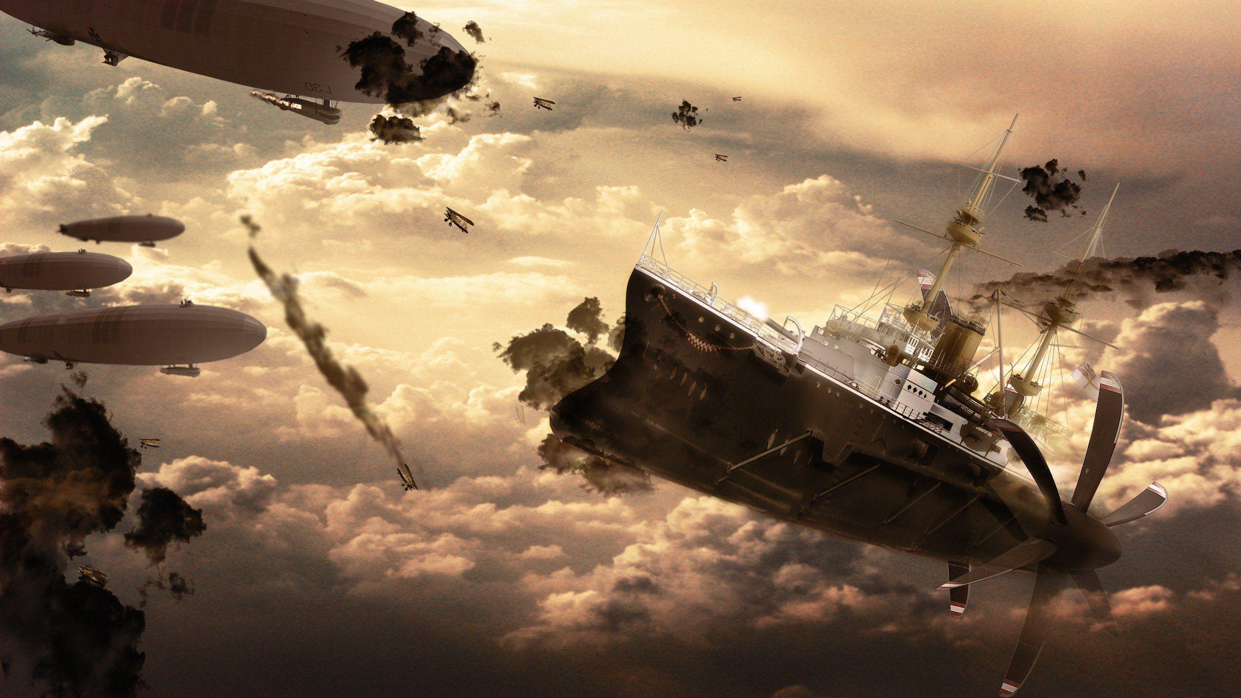 2560x1440 Airship Wallpaper