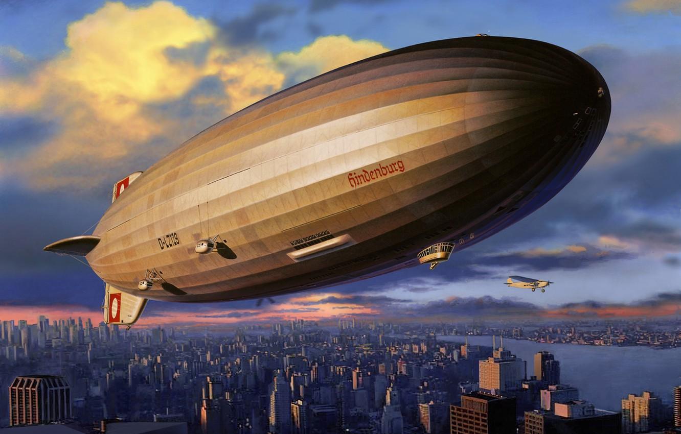 1332x850 Wallpaper Germany, The airship, The Hindenburg, LZ - for desktop, section авиация