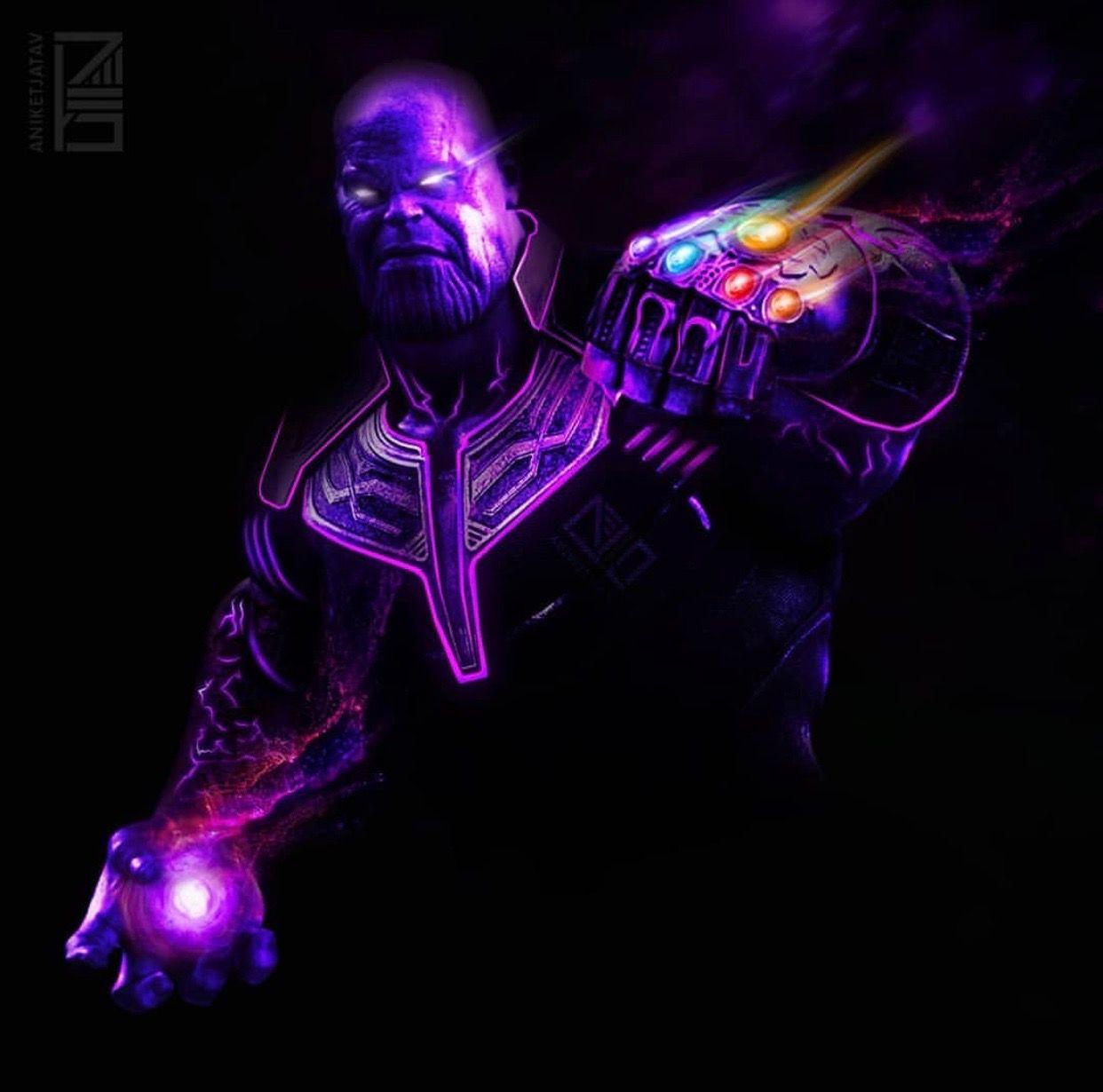 1242x1230 Aniket Jatav Marvel Neon Thanos. Marvel universe art, Marvel superheroes, Marvel avengers