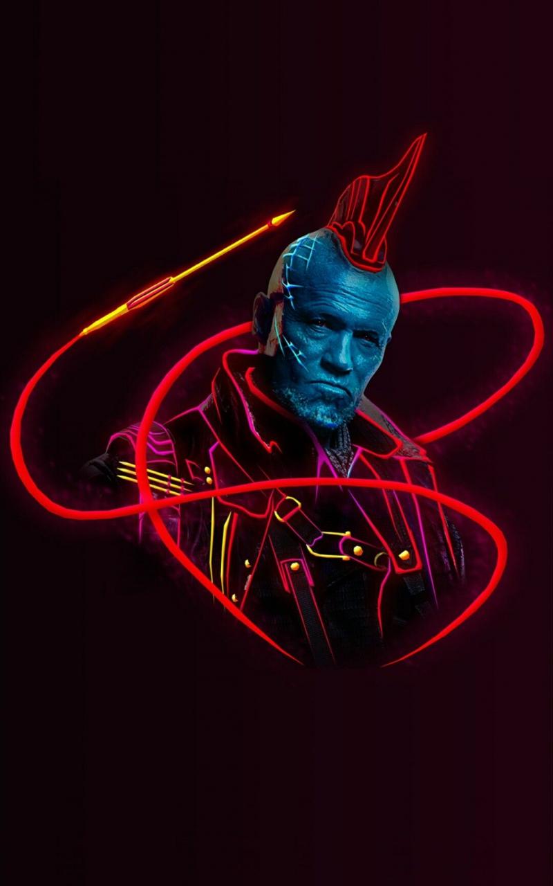800x1280 Avengers Infinity War Neon Wallpaper Download - HD Wallpaper 4k