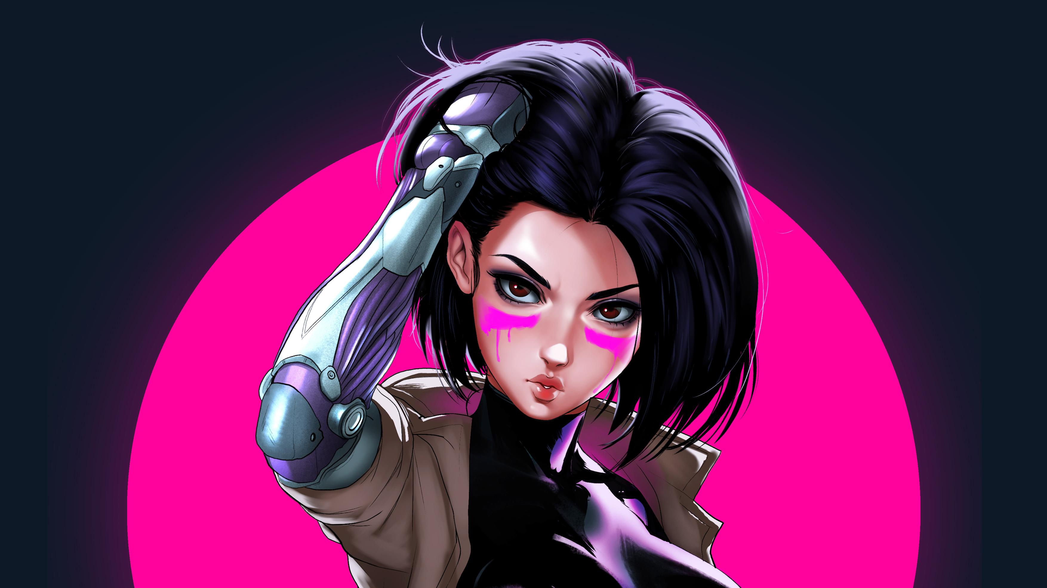 3508x1973 Alita Battle Angel Illustrations 4k, HD Superheroes, 4k Wallpaper, Image, Background, Photo and Picture