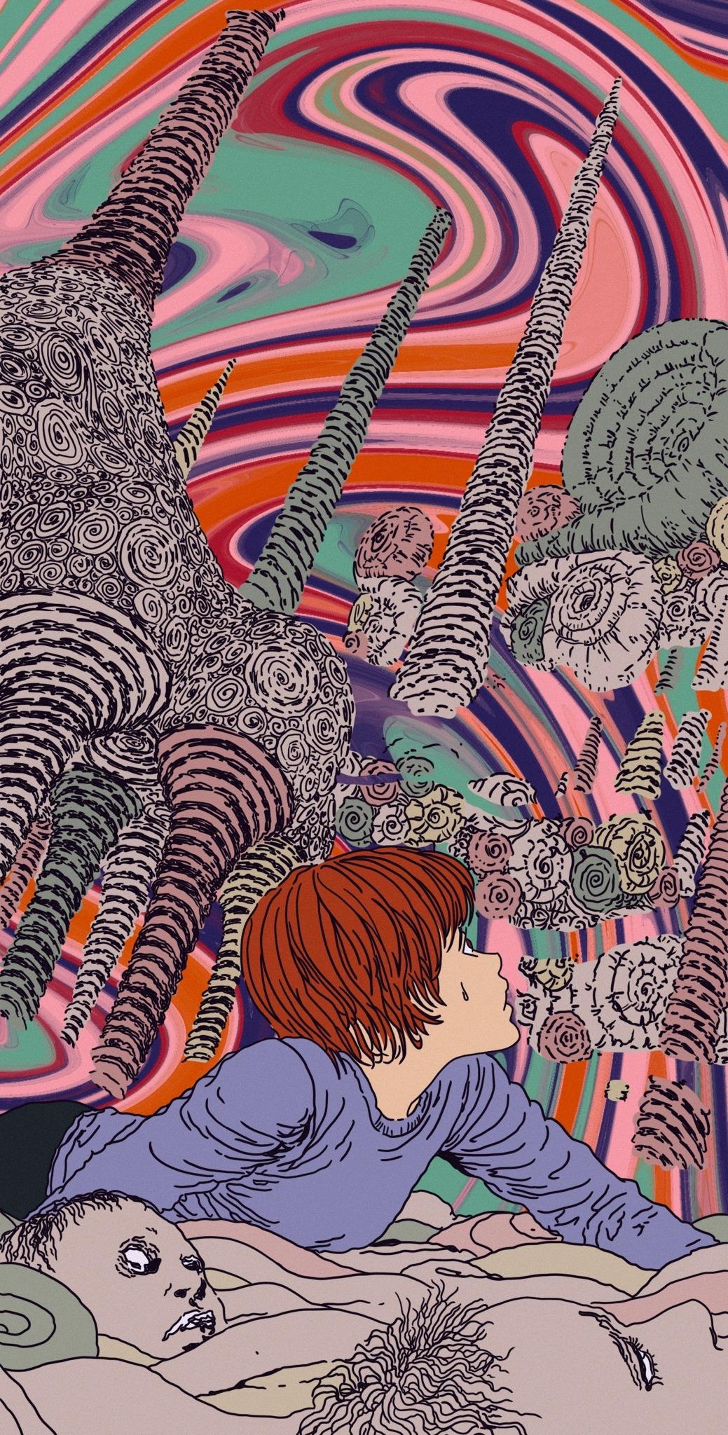 1039x2048 junji ito wallpaper