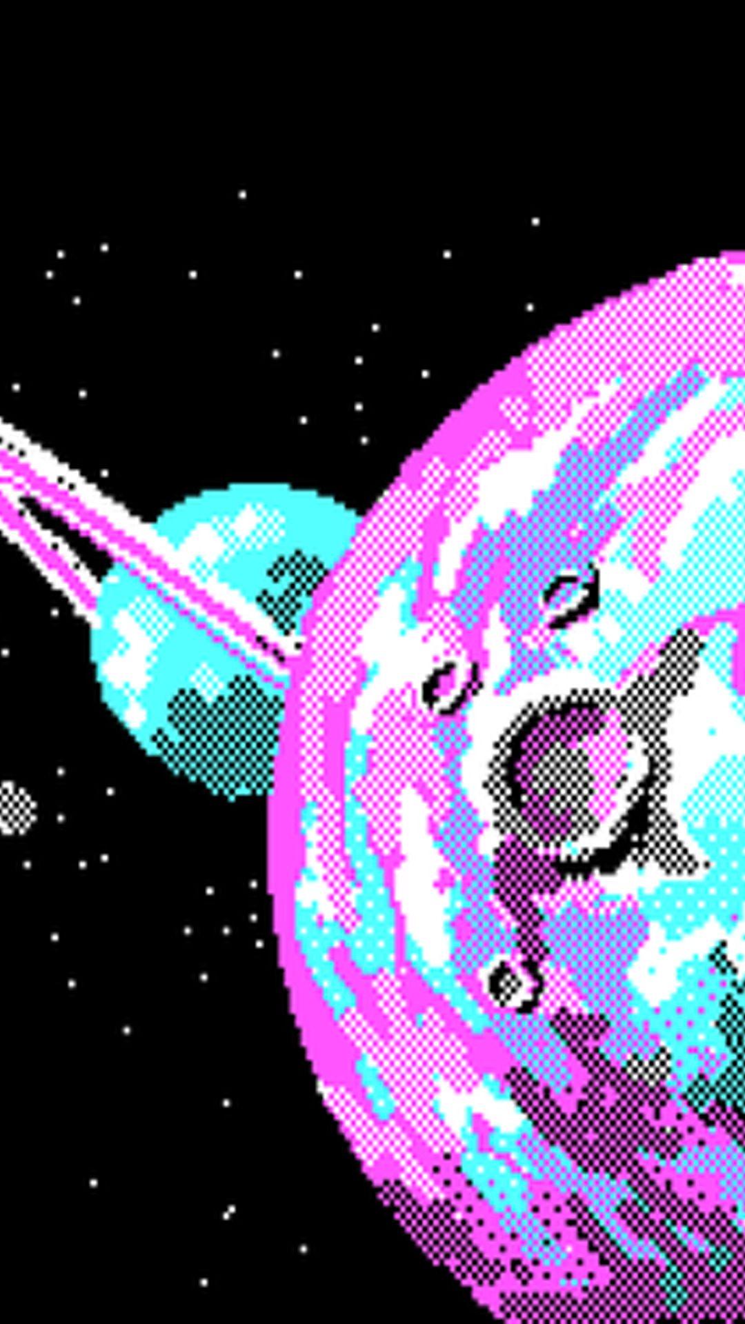 1080x1920 pixel art wallpaper. Fond d'écran vaporwave, Fond d'écran téléphone, Fond d'écran coloré