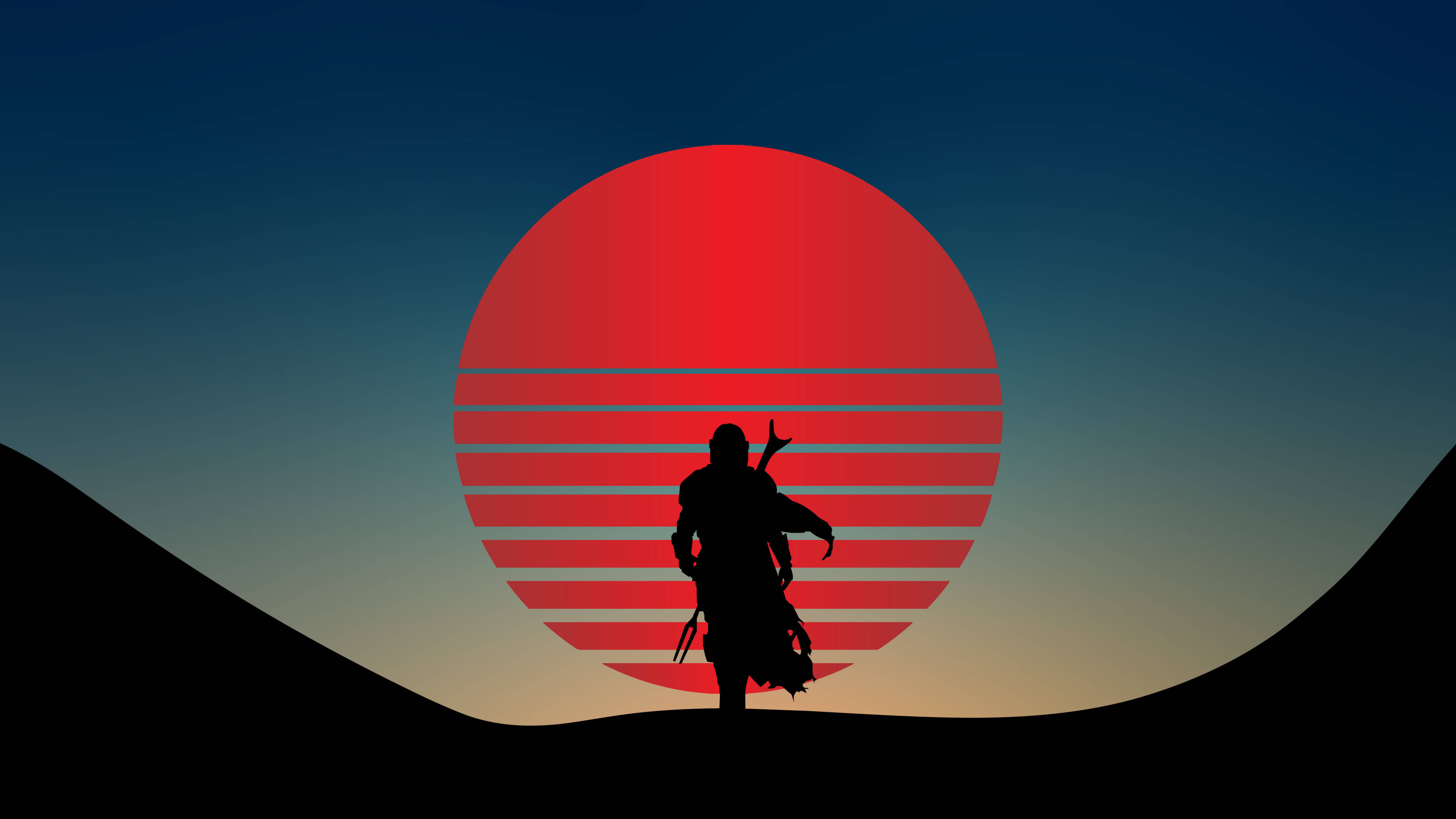 7680x4320 Star Wars The Mandalorian 4K Vaporwave 8K Wallpaper, HD TV Series 4K Wallpaper, Image, Photo and Background
