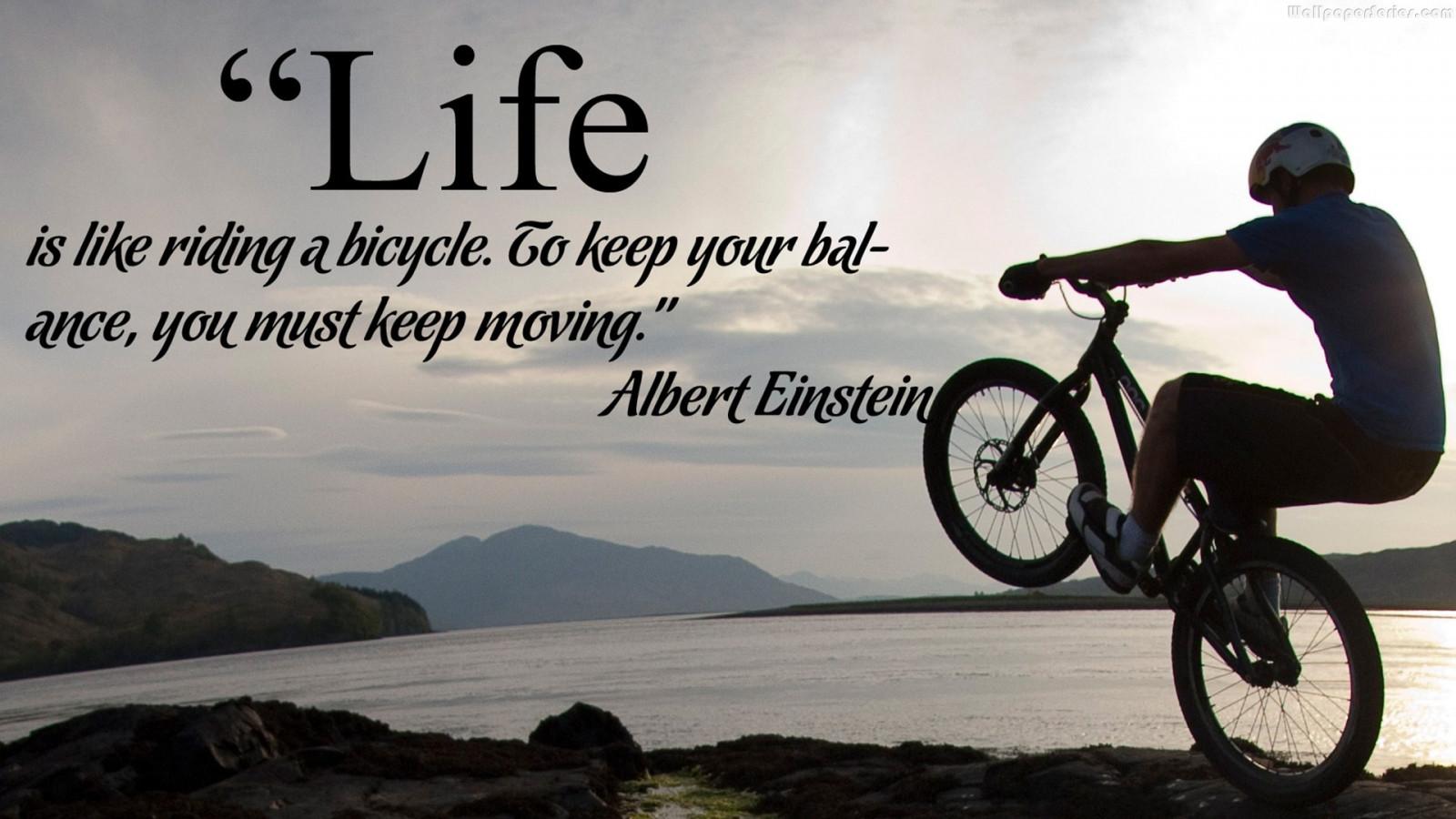 1600x900 Ride Bicycle Life Quotes Wallpaper 10856