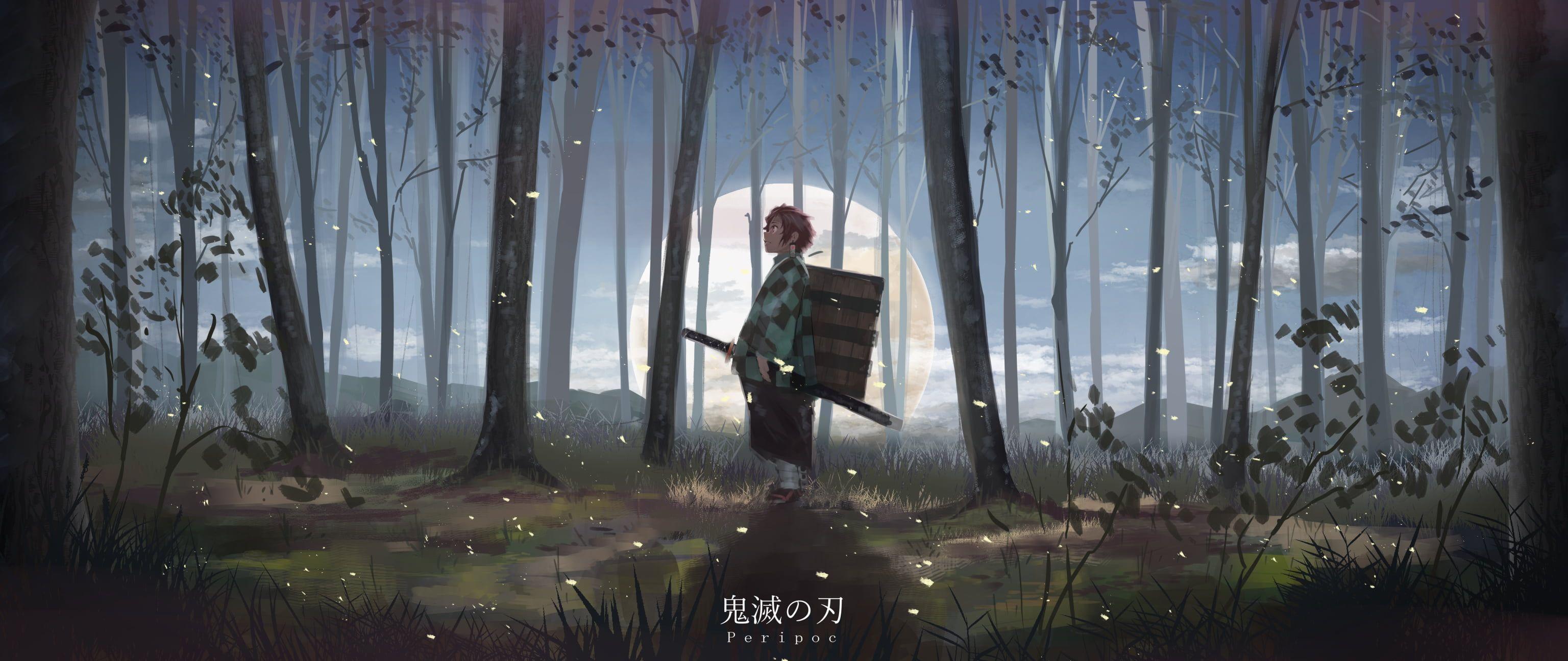 3072x1296 Anime Demon Slayer: Kimetsu no Yaiba Tanjirou Kamado K #wallpaper #hdwallpaper #deskt. Anime background wallpaper, HD anime wallpaper, Cool anime wallpaper