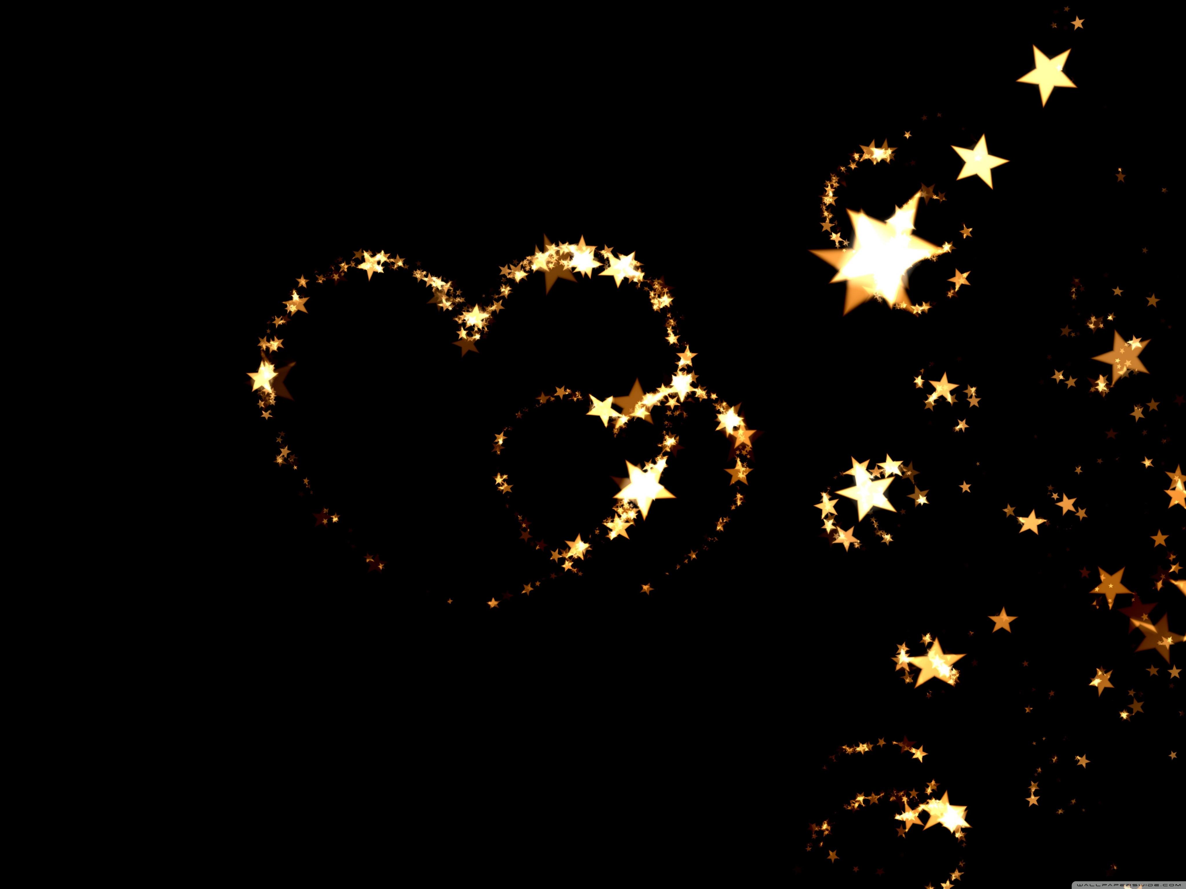 4096x3072 Black And Gold Heart