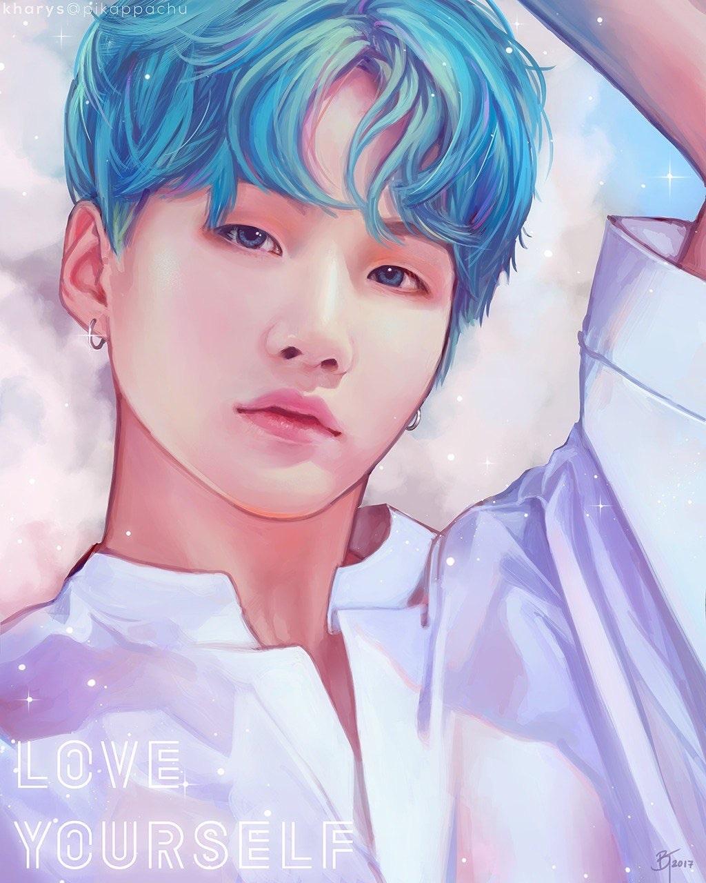1024x1280 image about BTS AS CARTOONS