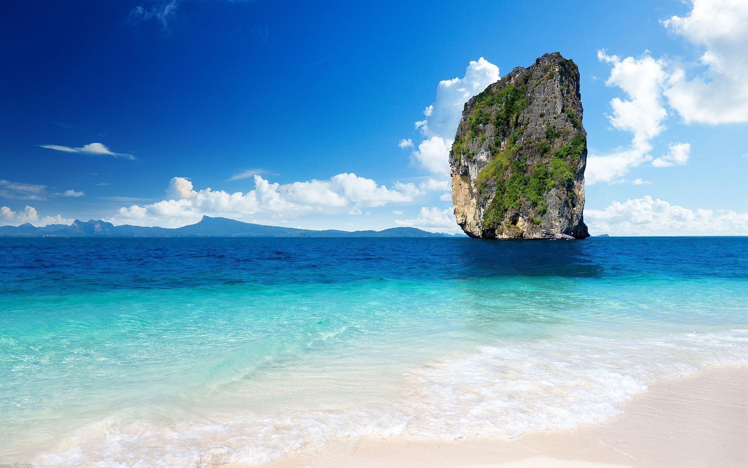 2560x1600 Huge Ocean Rock in Thailand HD Wallpaper