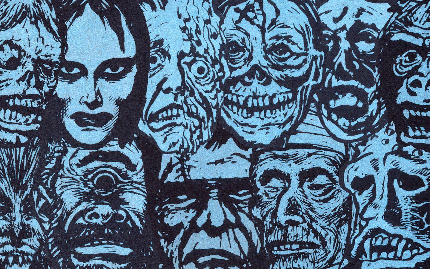 1440x900 Retro Halloween Wallpaper