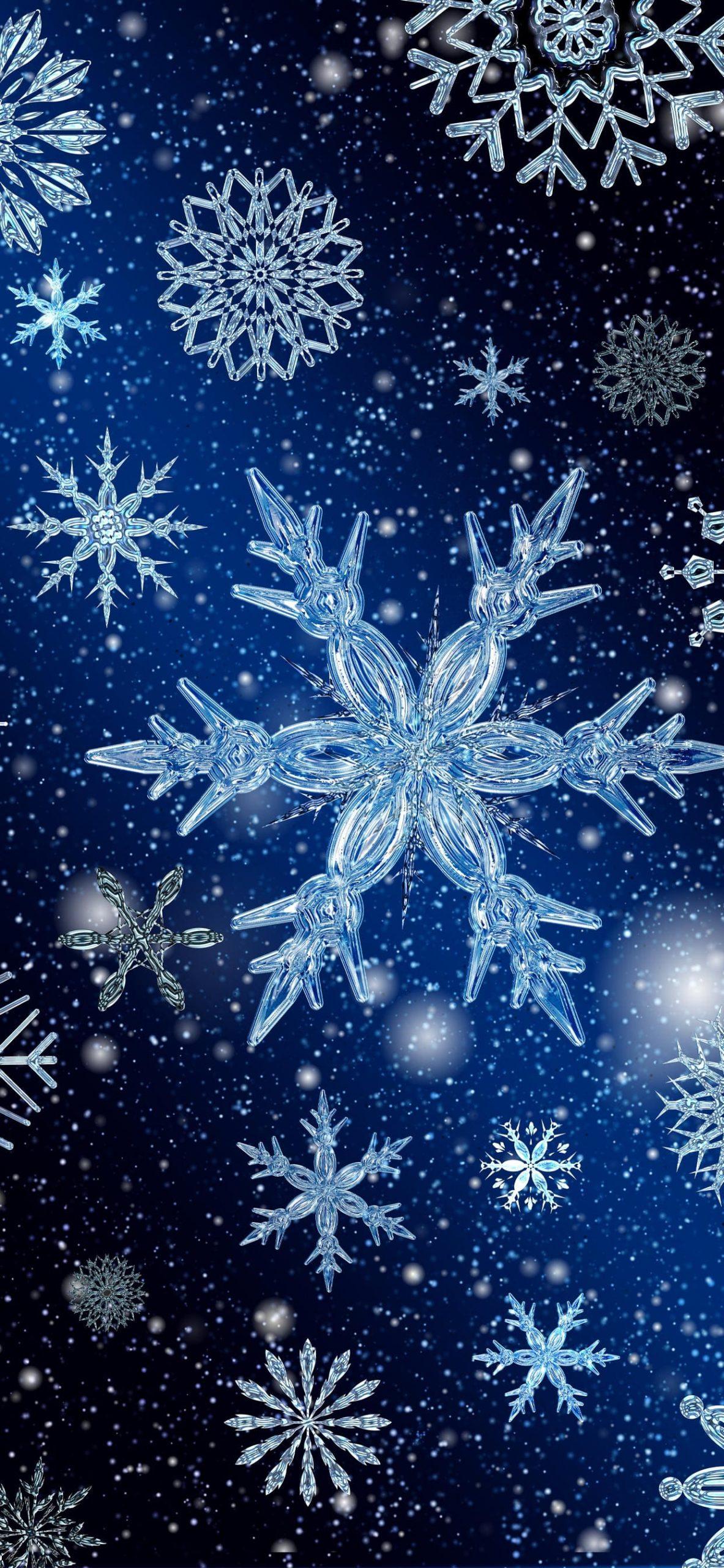 1183x2560 Snowflake Wallpaper