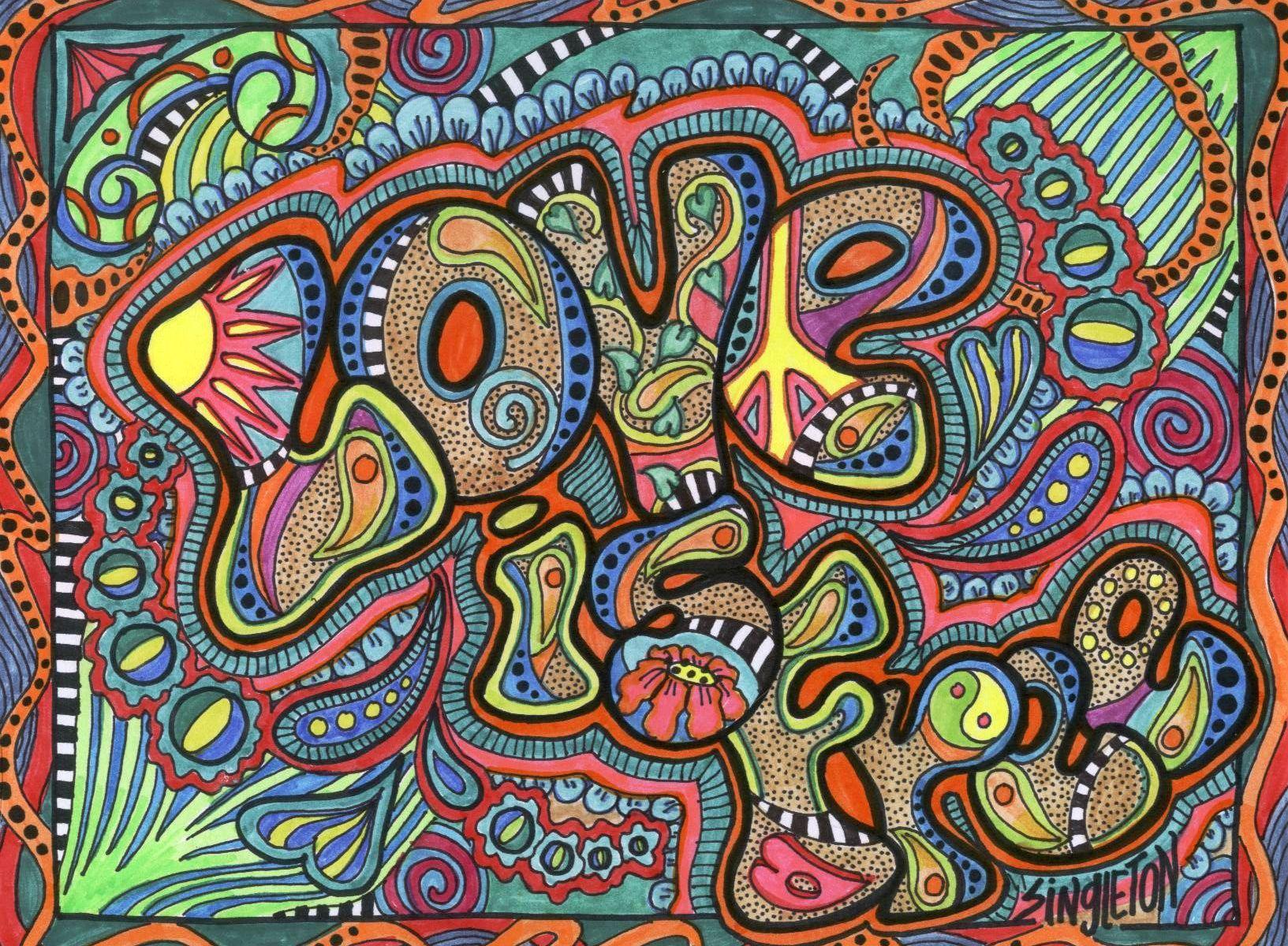 1633x1200 Hippie Art Wallpaper