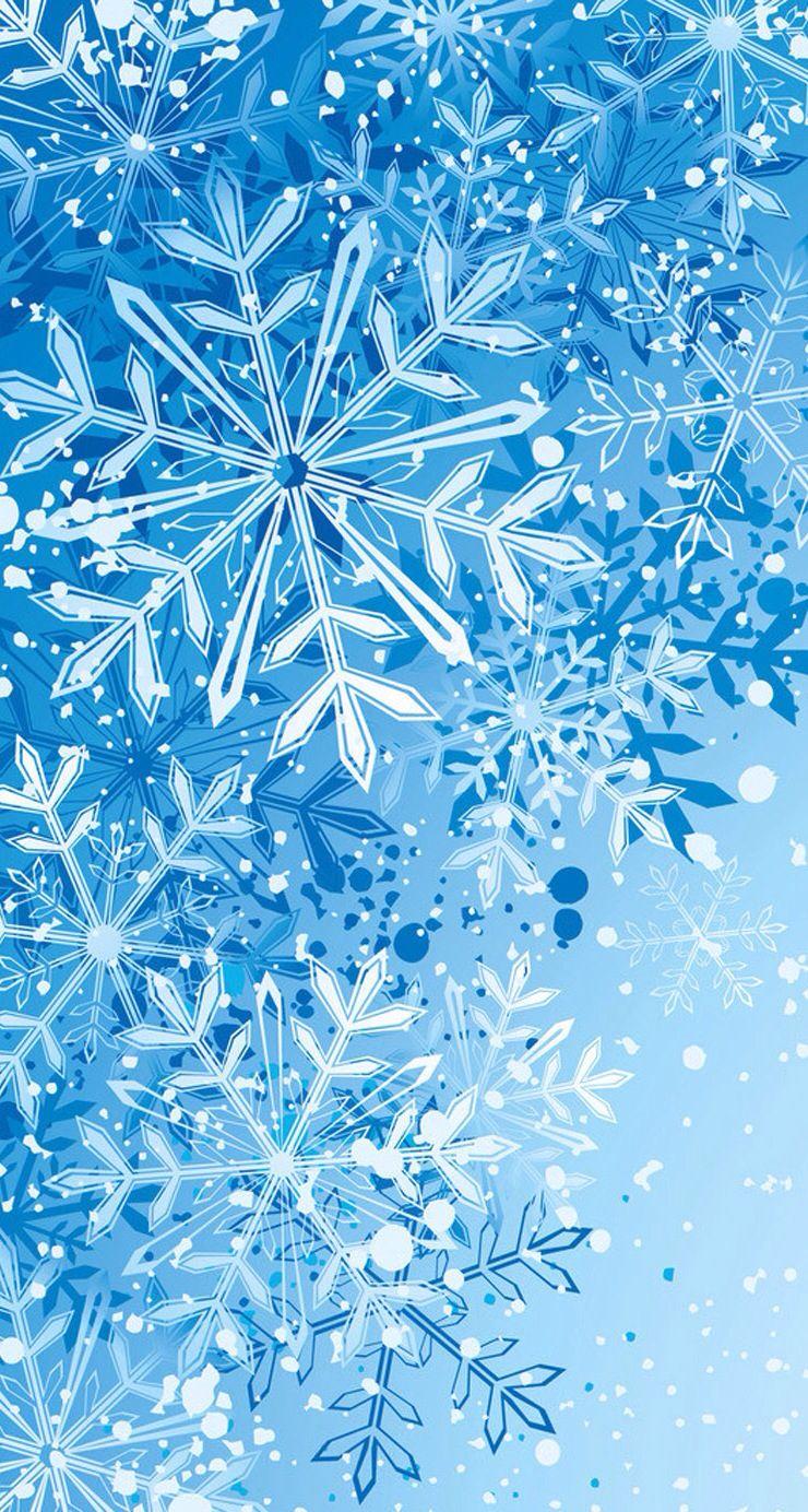 740x1384 Snowflake Wallpaper
