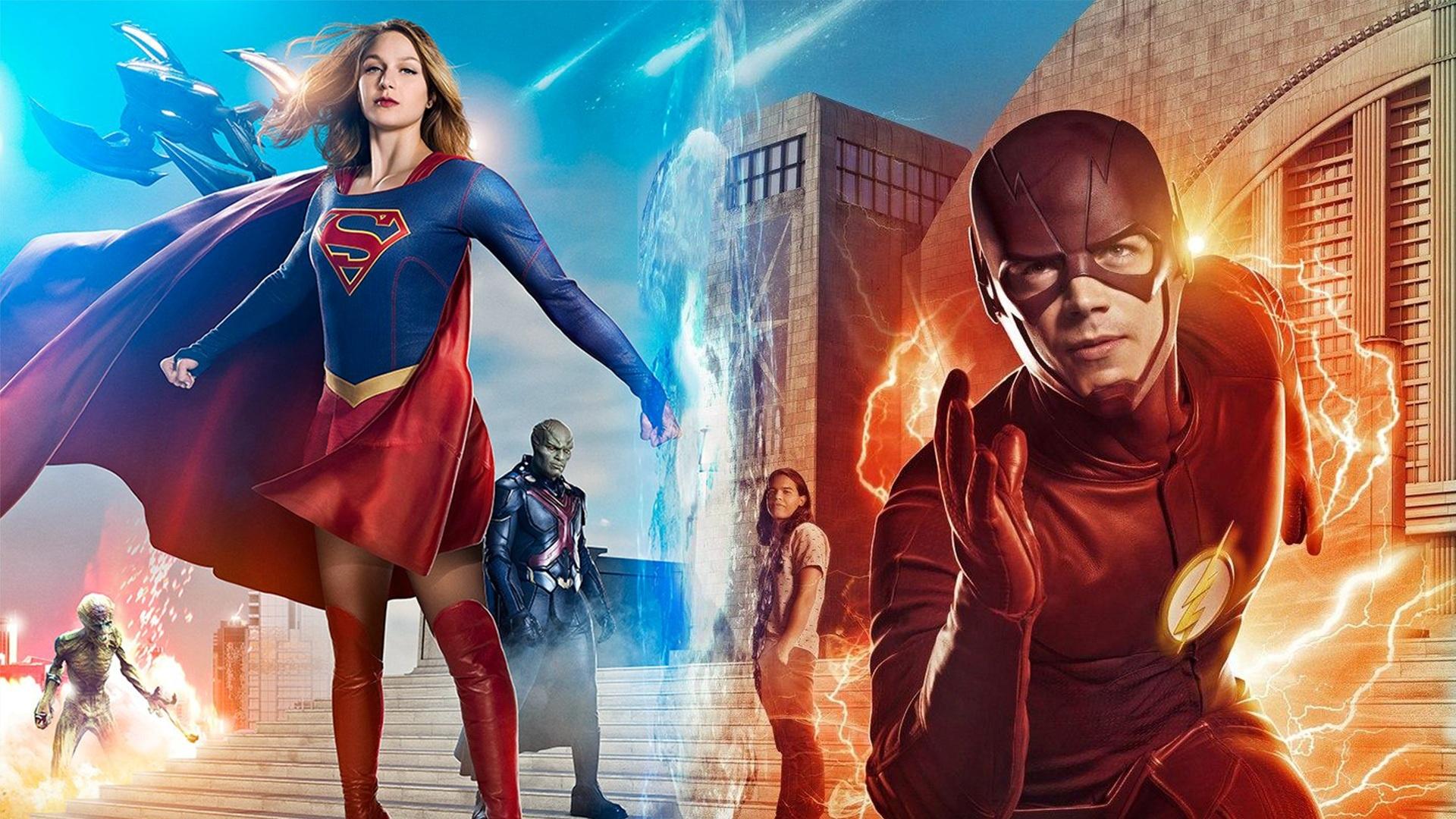 1920x1080 Supergirl And Flash Wallpaper