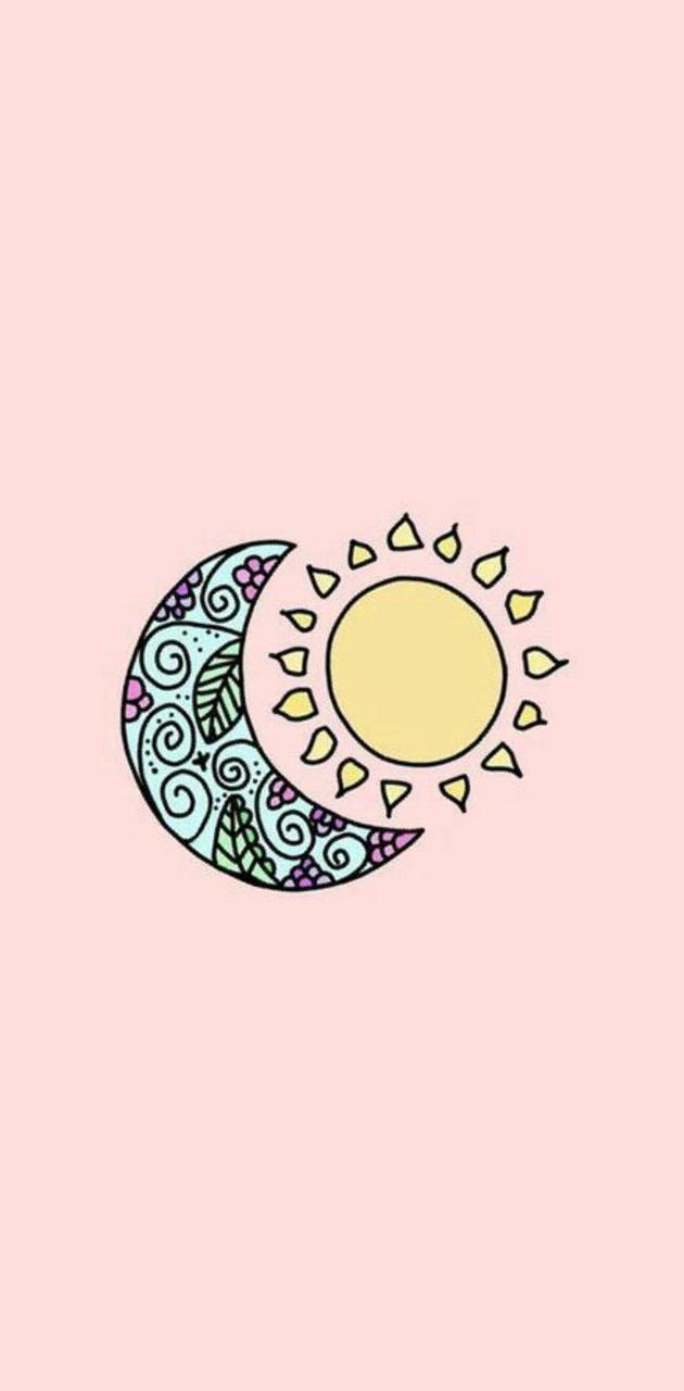 630x1280 Sun and Moon wallpaper