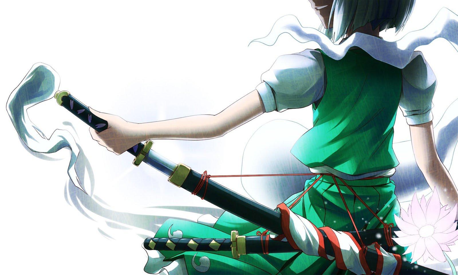 1600x960 Samurai Anime Girl Wallpaper