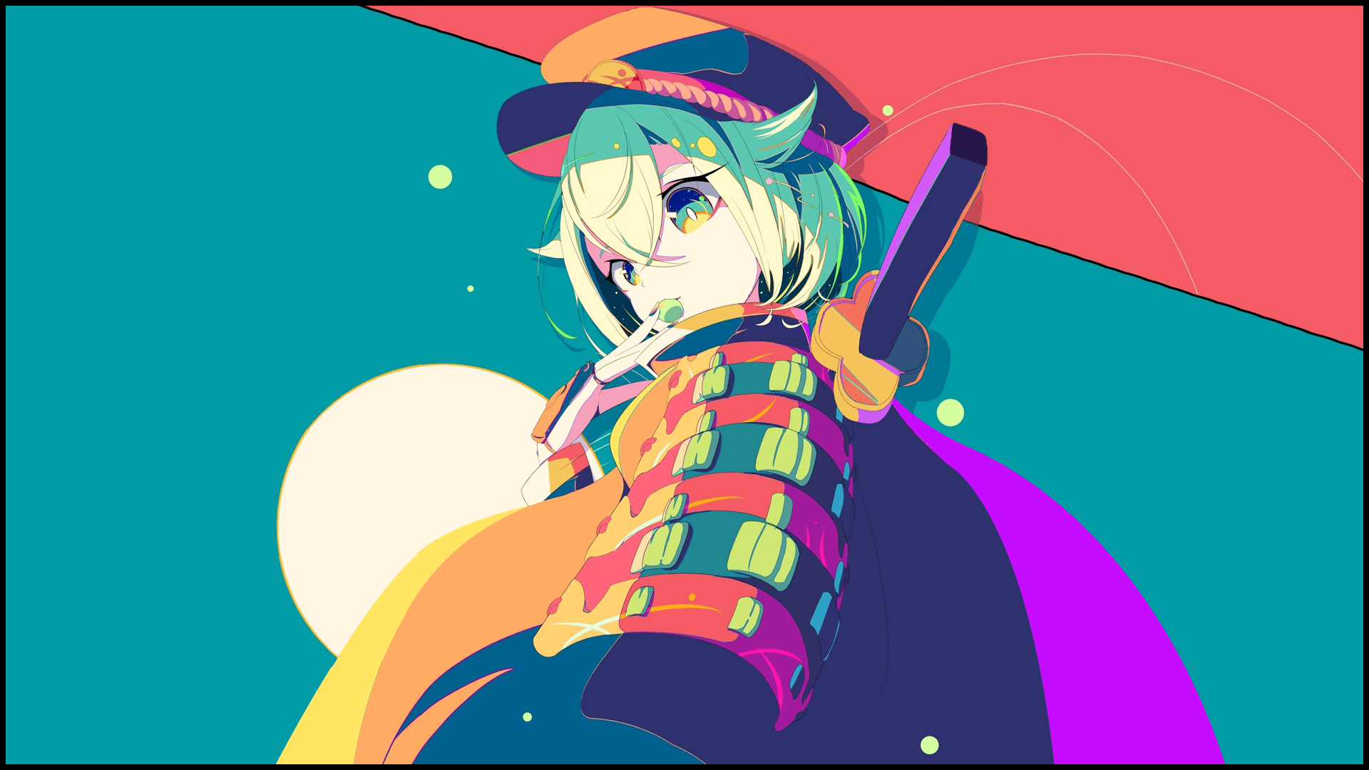 1920x1080 1920x1080 Anime, Girl, Samurai wallpaper PNG