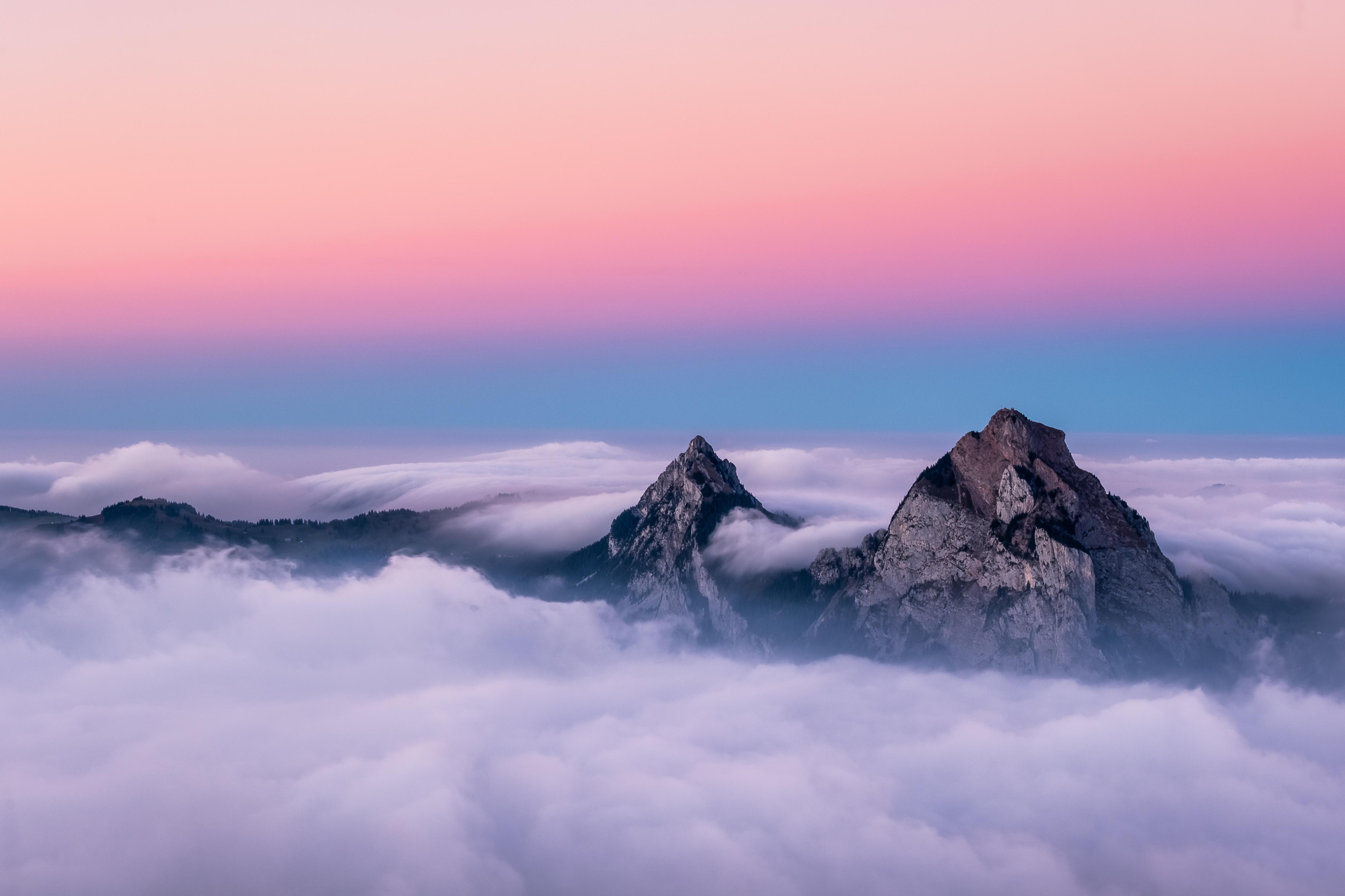 5000x3333 mountains, clouds, nature, hd, 4k. Mocah HD Wallpaper