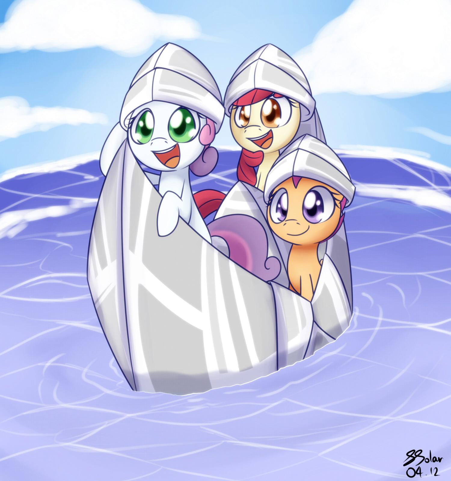 1500x1600 Cutie Mark Crusaders: Paper Ship, GO! Little Pony Friendship is Magic Fan Art