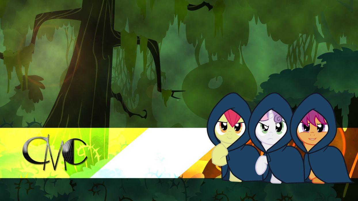 1244x700 Forests ponies Scootaloo Sweetie Belle Applebloom My Little Pony: Friendship is Magic Cutie Mark Crusaders Equestria wallpaperx1080