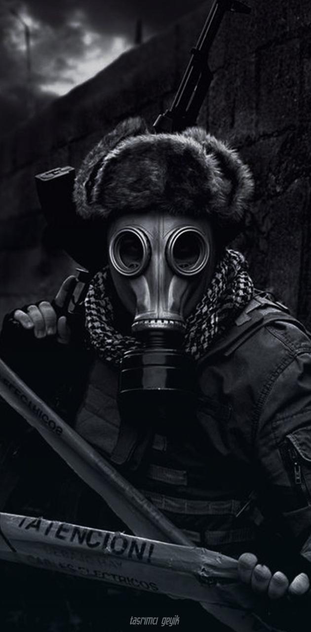 630x1280 Gas Mask wallpaper