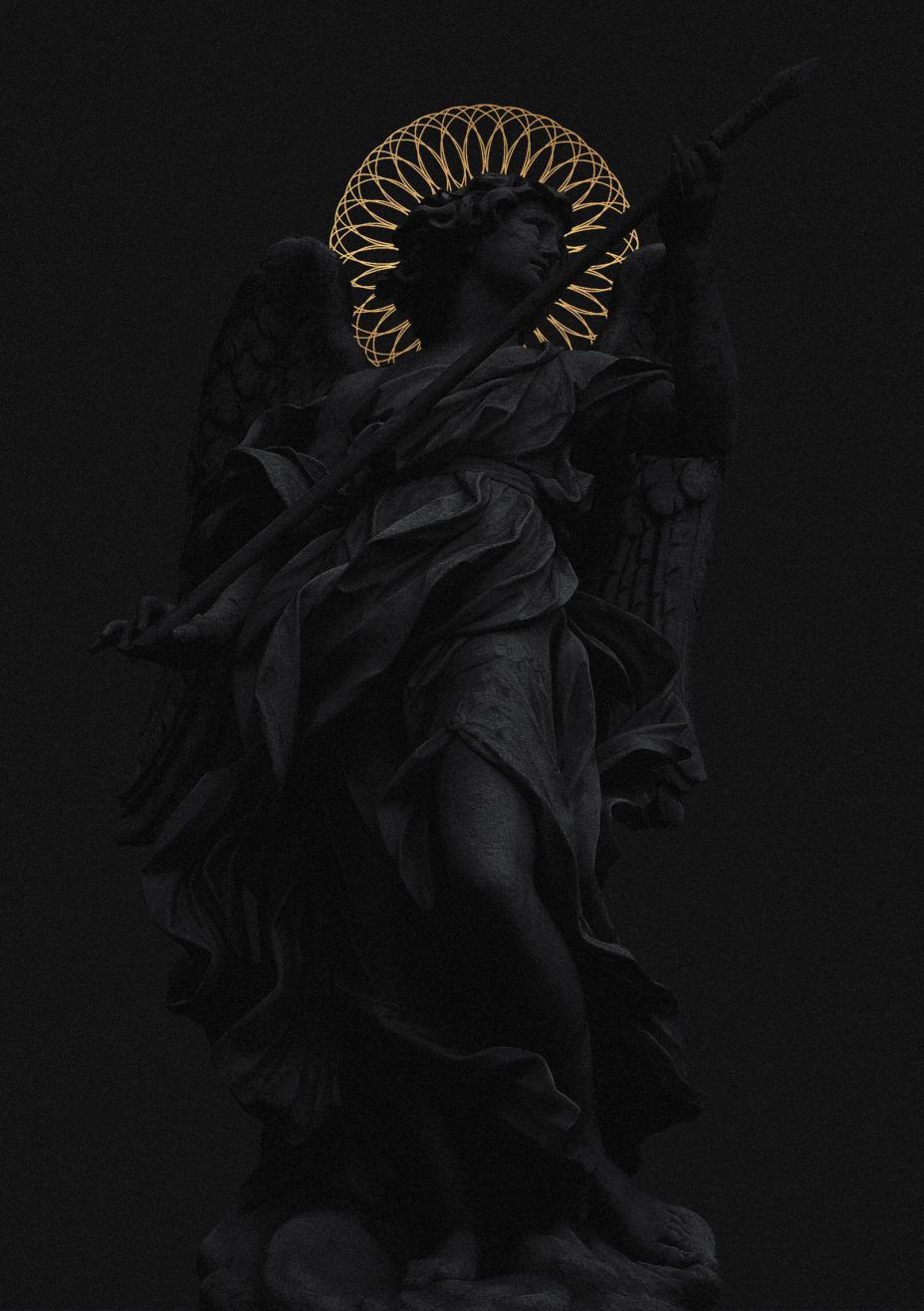 928x1316 Black Angel Wallpaper For Tech