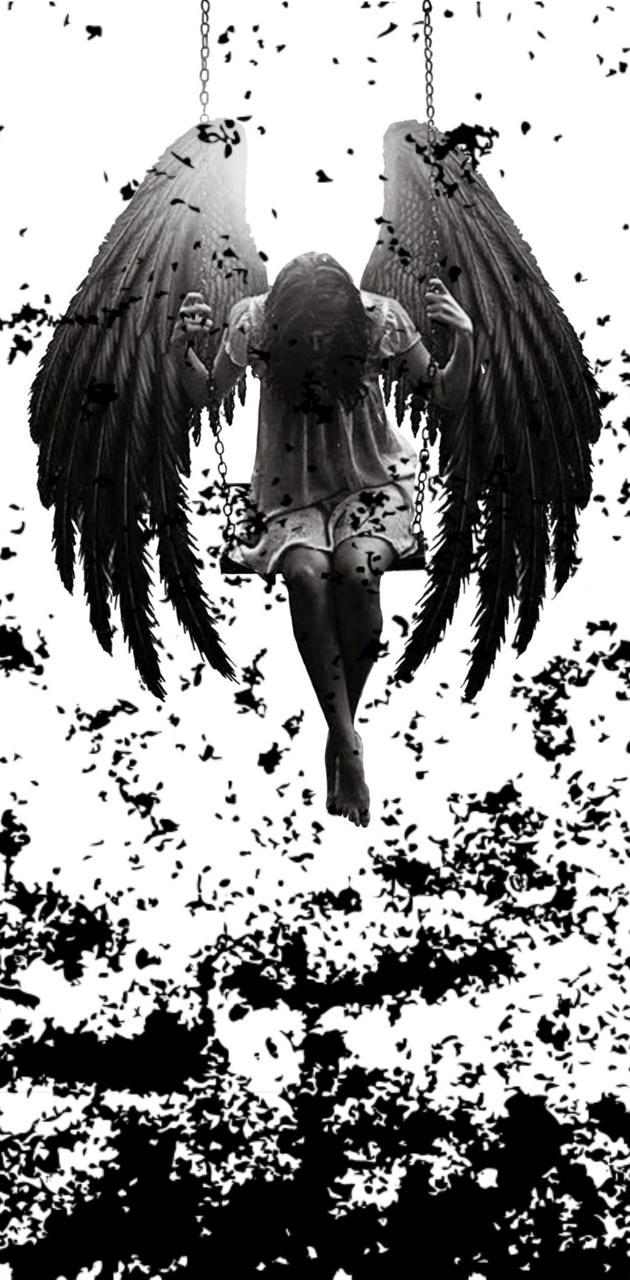 630x1280 fallen angel wallpaper