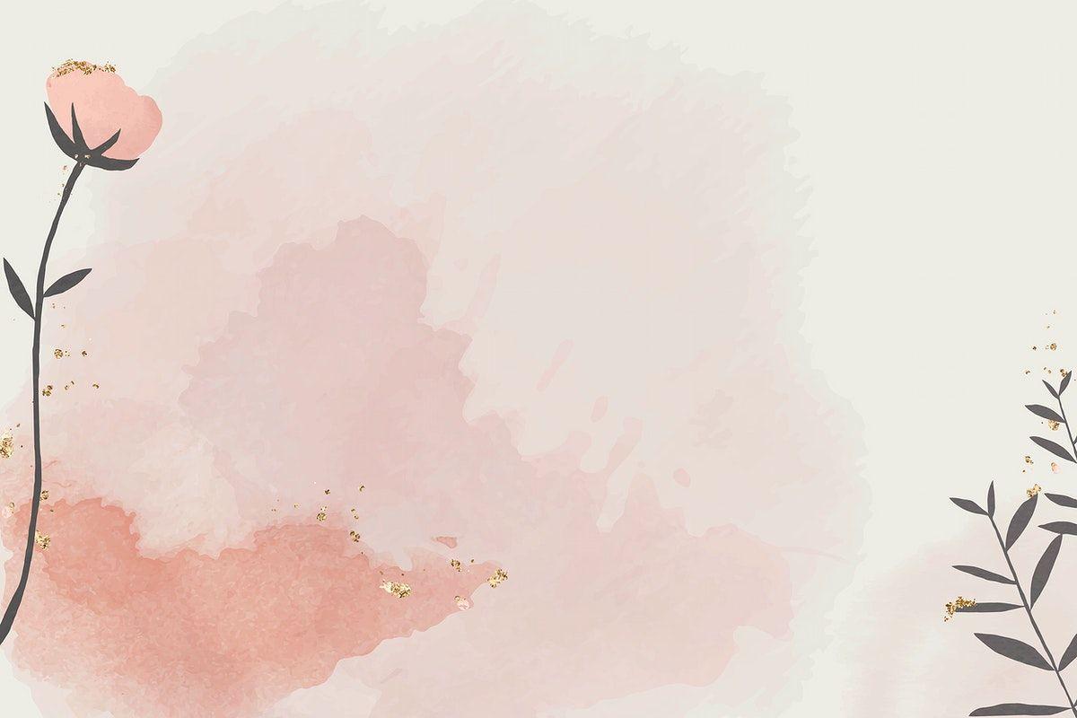 1200x800 Watercolor paper with floral design vector. premium image / ma. Pastel background wallpaper, Watercolor desktop wallpaper, Desktop wallpaper art