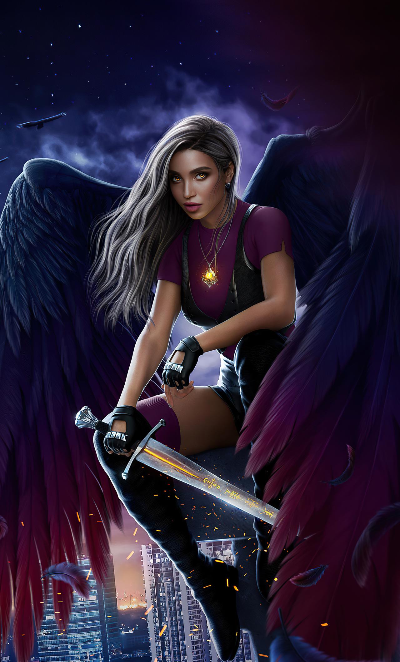 1280x2120 Dark Angel 5k iPhone HD 4k Wallpaper, Image, Background, Photo and Picture