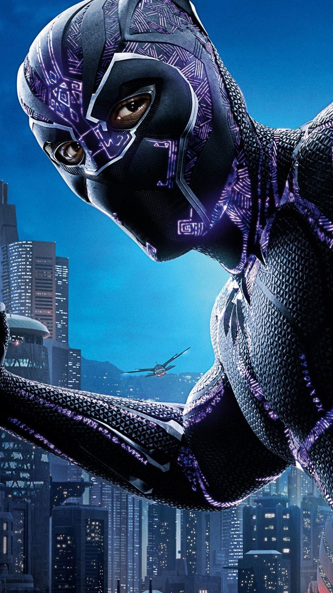 1080x1920 Black Panther Movie Poster 3D Desktop HD iPhone Wallpaper Free Download