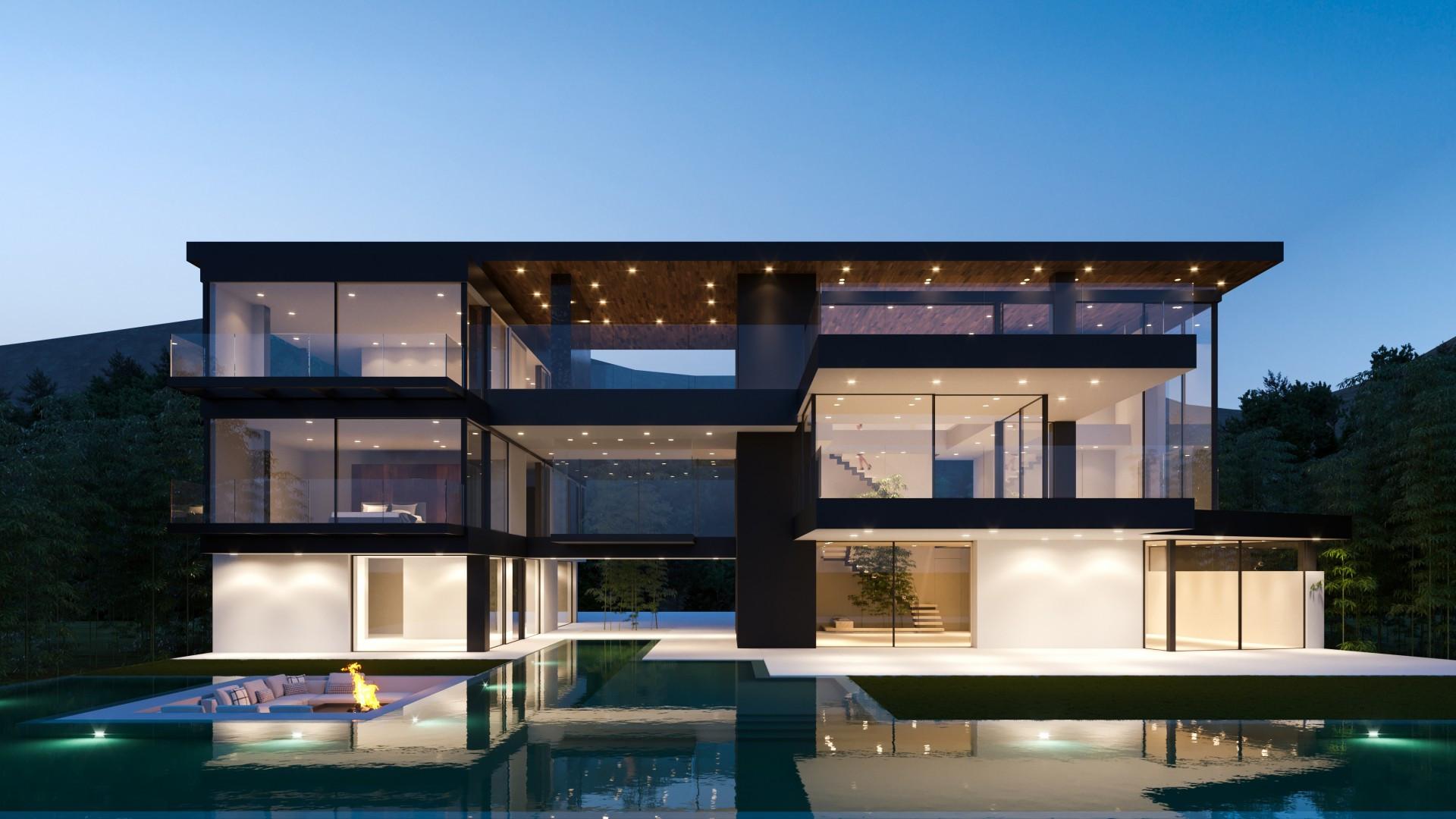 1920x1080 Download 1920x1080 Modern Architecture, House, Mansion Wallpaper for Widescreen