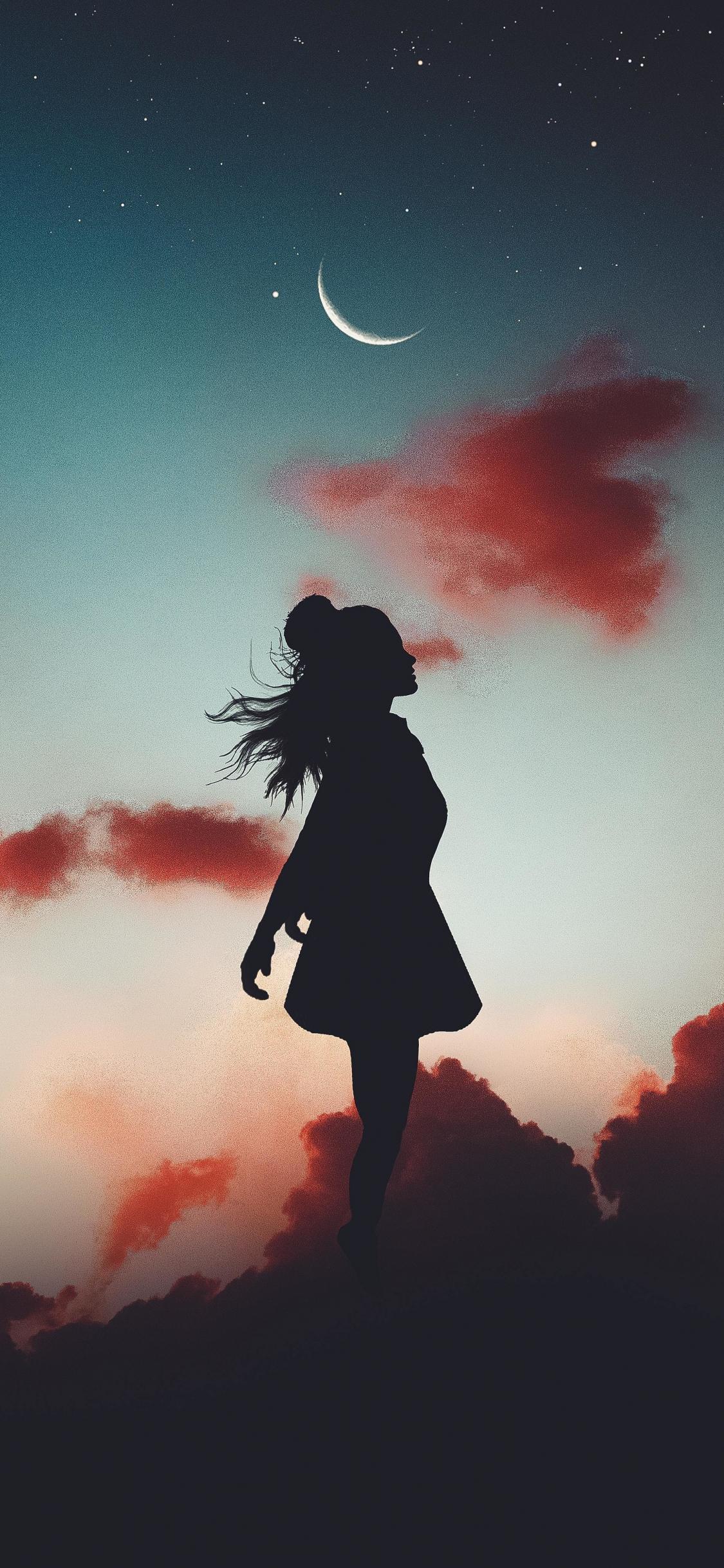 1125x2436 Download 1125x2436 wallpaper woman, jump, sunset, silhouette, iphone x 1125x2436 HD image, background, 21780