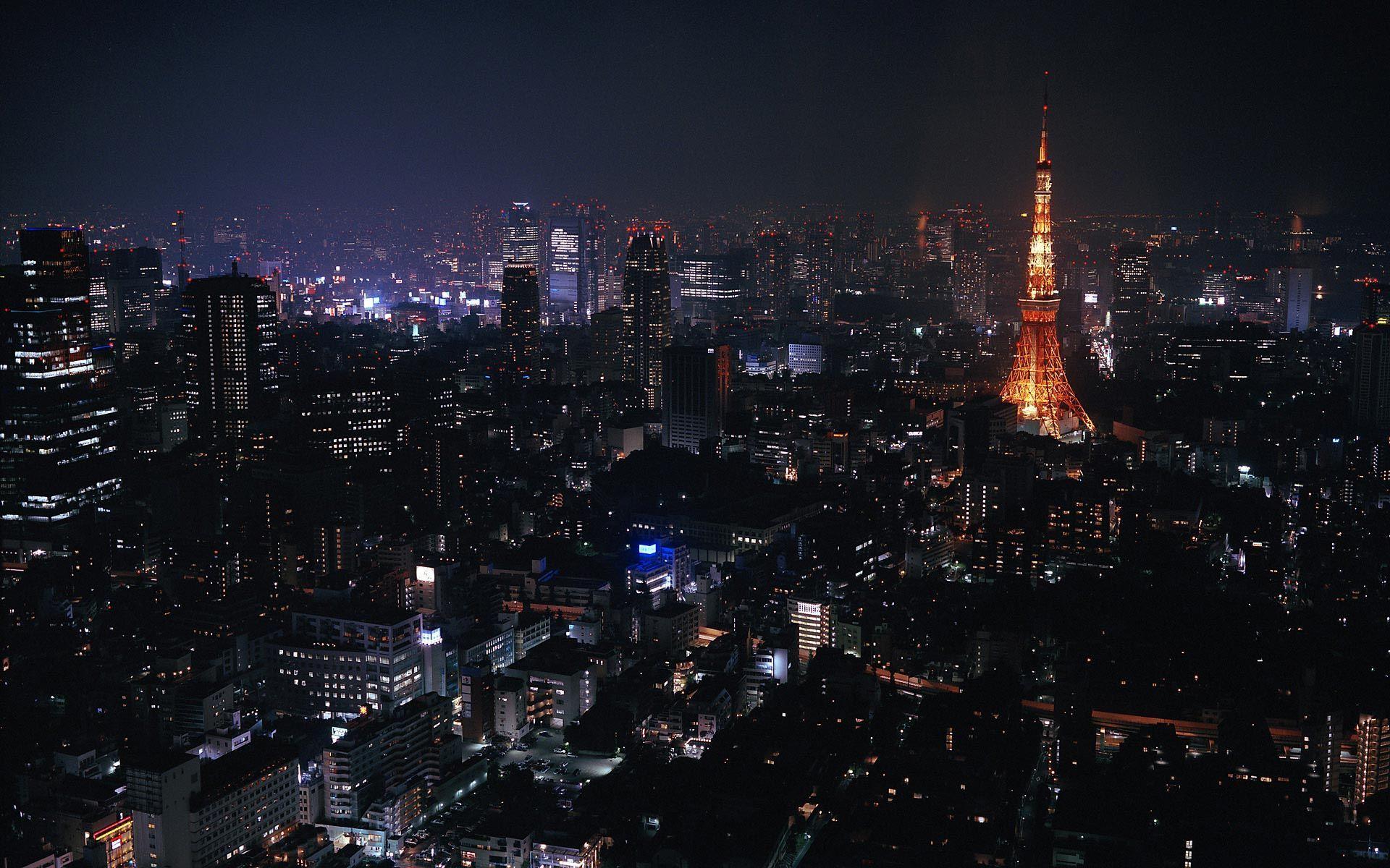 1920x1200 Tokyo Skyline Wallpaper HD. And As I Try To Make My Way to