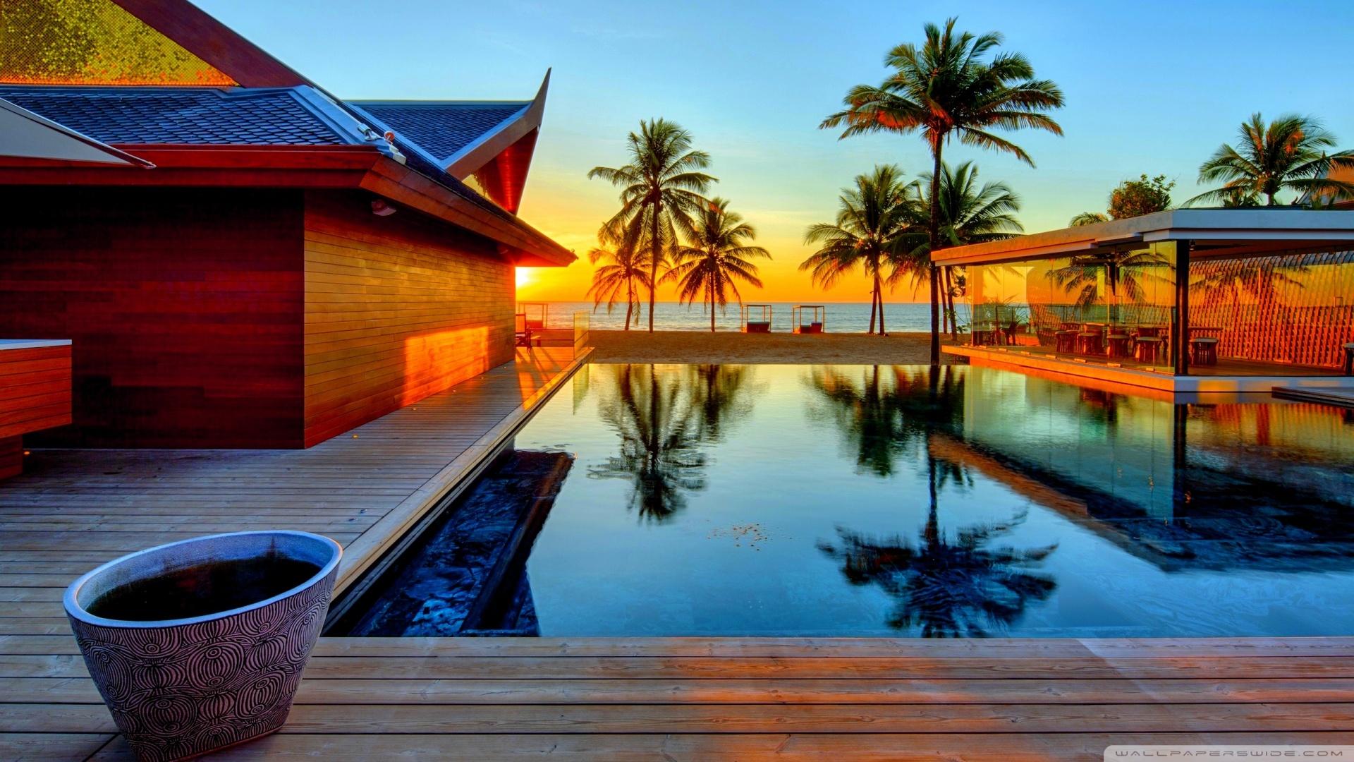 1920x1080 house wallpaper HD 1080p, resort, swimming pool, property, building, real estate