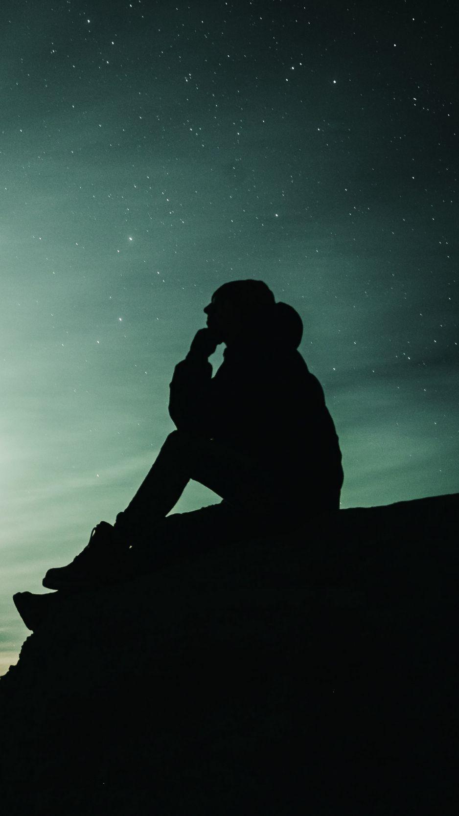 938x1668 Download Wallpaper 938x1668 Lonely, Loneliness, Sad, Silhouette Iphone 8 7 6s 6 For Parallax HD Background