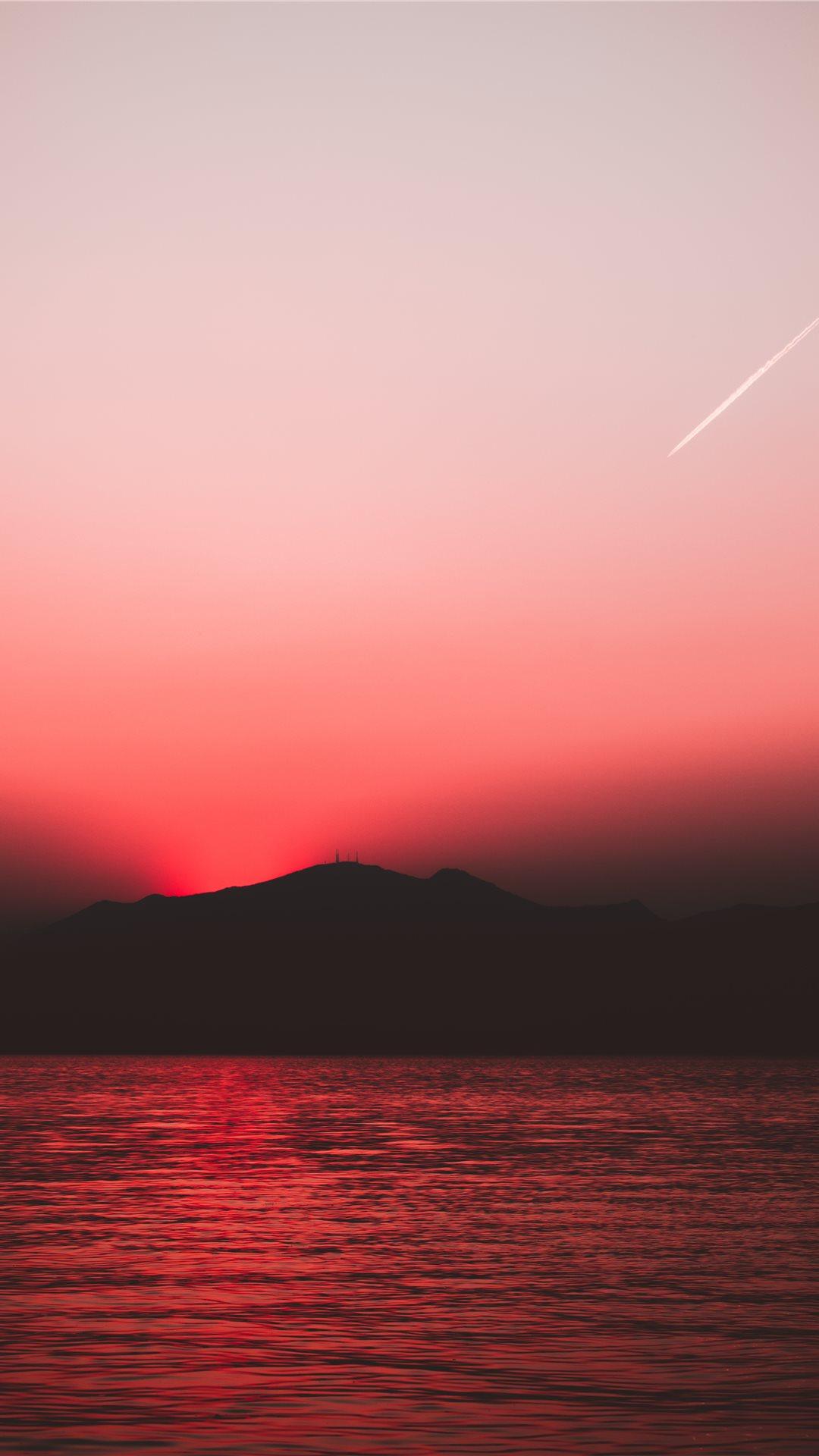 1080x1920 silhouette photography of body of water iPhone 8 Wallpaper Free Download