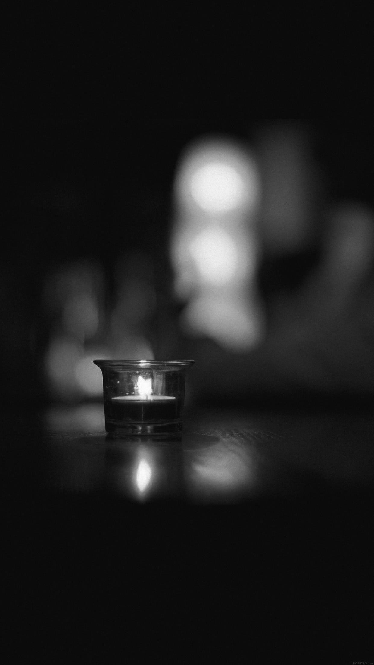 1242x2208 iPhone X wallpaper. candle light night bw bokeh romantic