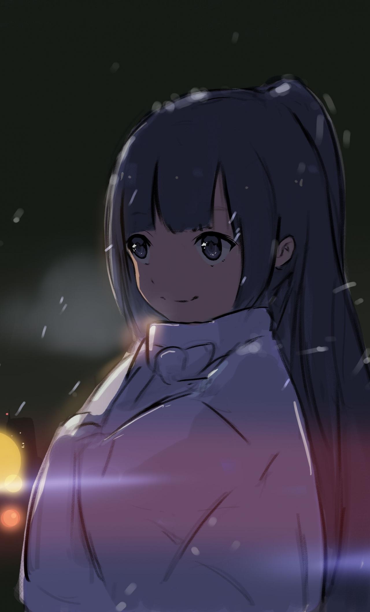 1280x2120 Download 1280x2120 wallpaper cute, long hair, anime girl, dark, iphone 6 plus, 1280x2120 HD image, background, 16692
