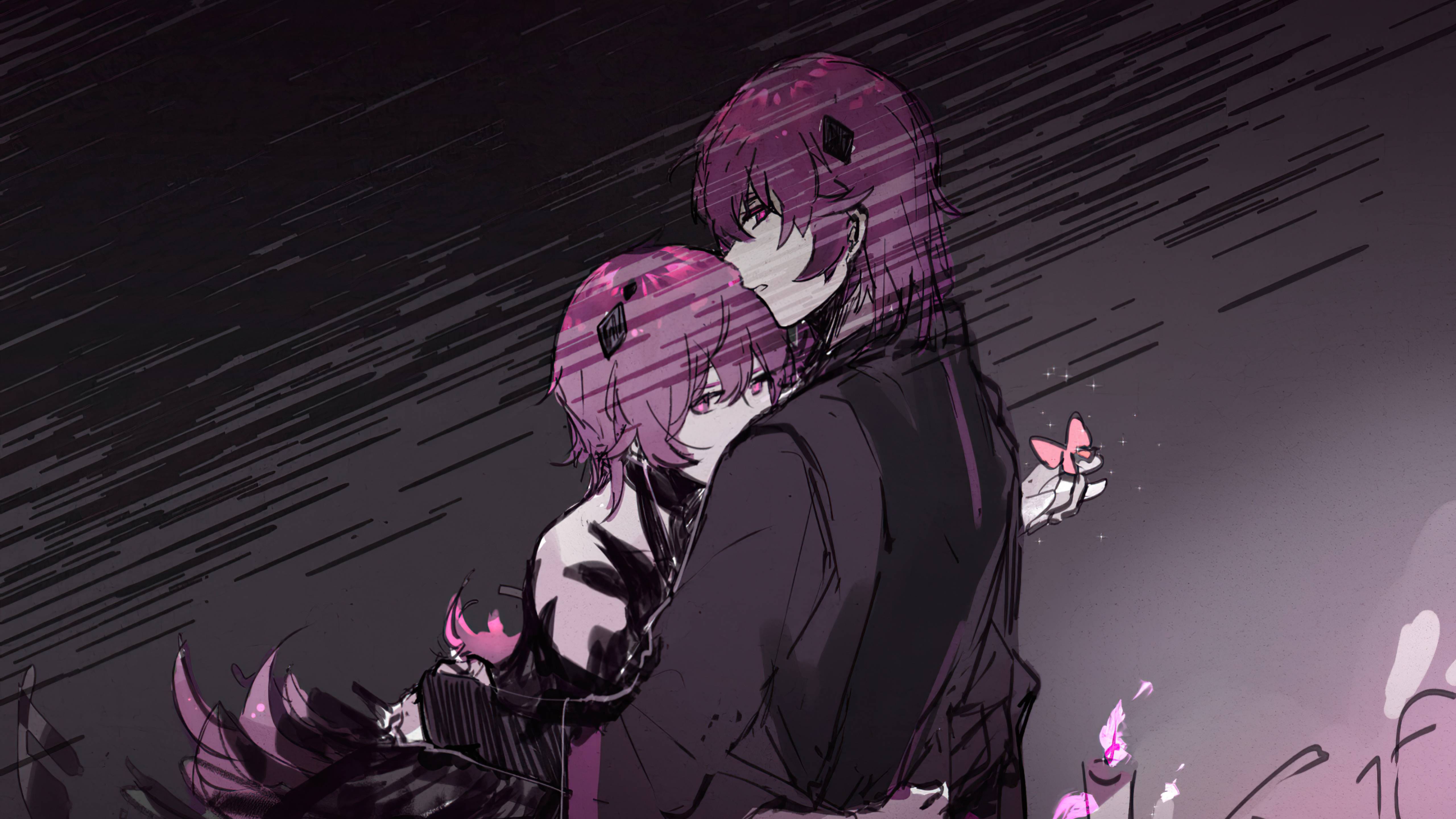 5120x2880 Anime Couple Drawing Art 5K Wallpaper, HD Anime 4K Wallpaper, Image, Photo and Background