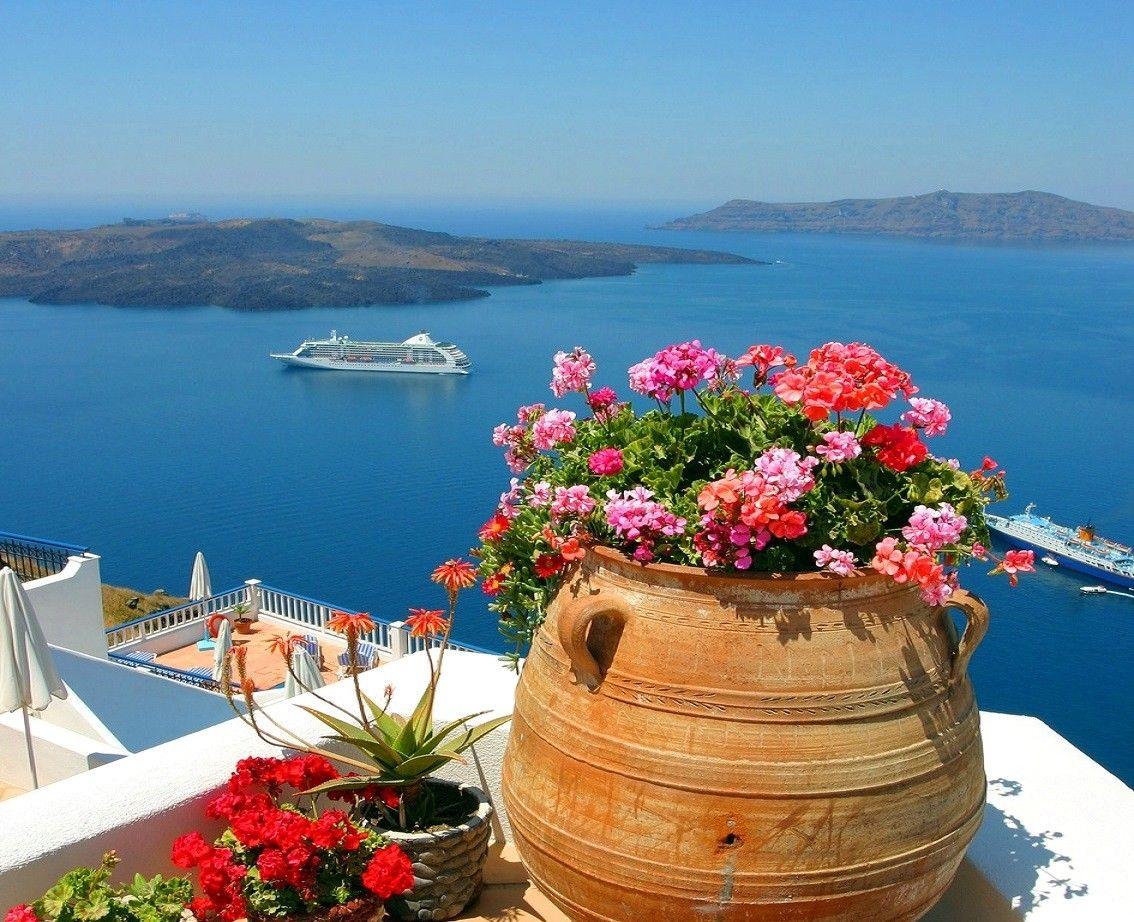 1134x922 Greece Beach Wallpaper